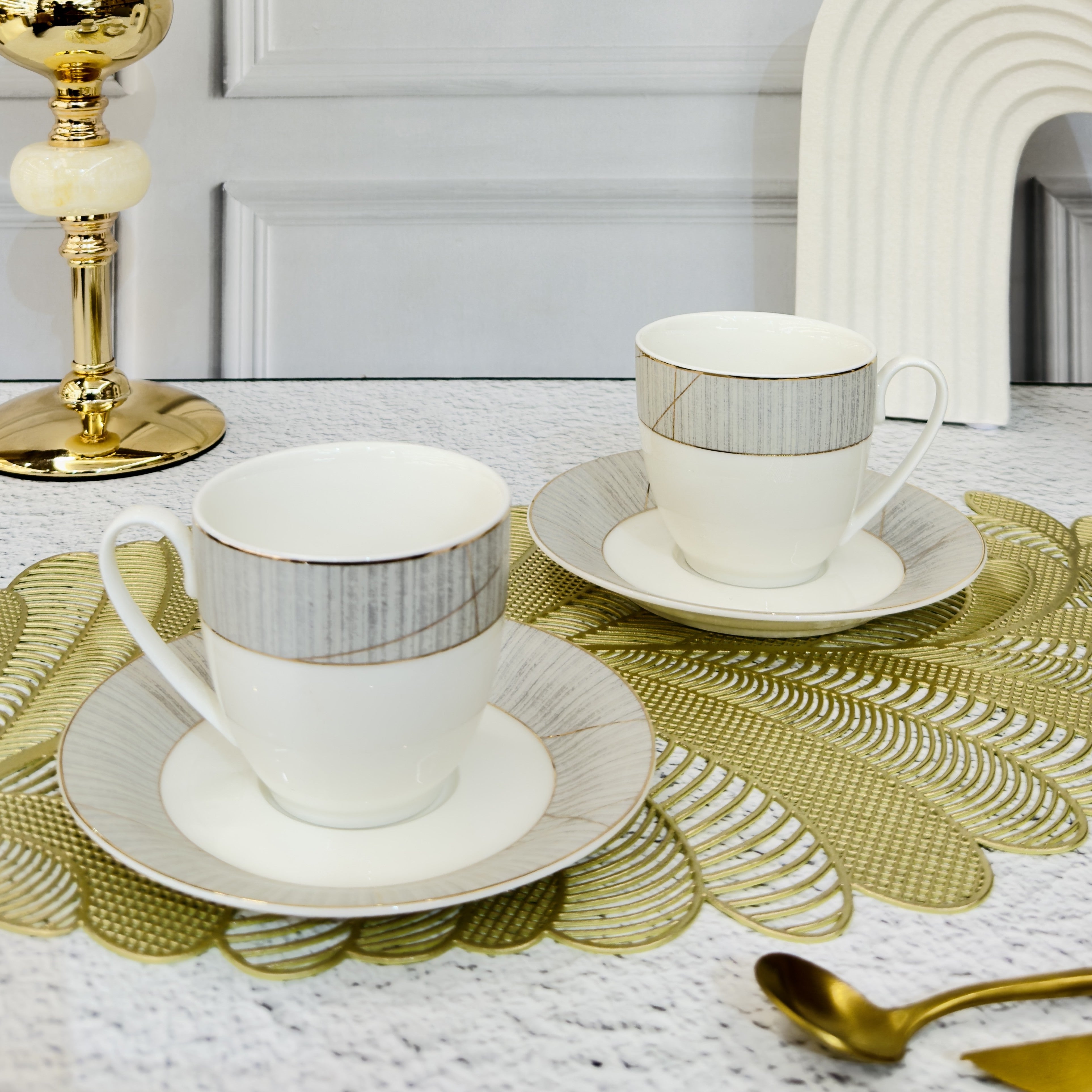 Pearl Linear Luxe 12pc Tea Set