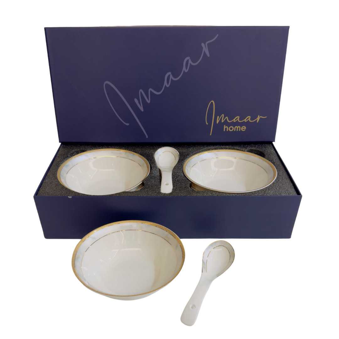 Pearl Marble Elegance 12pc Bowl Set
