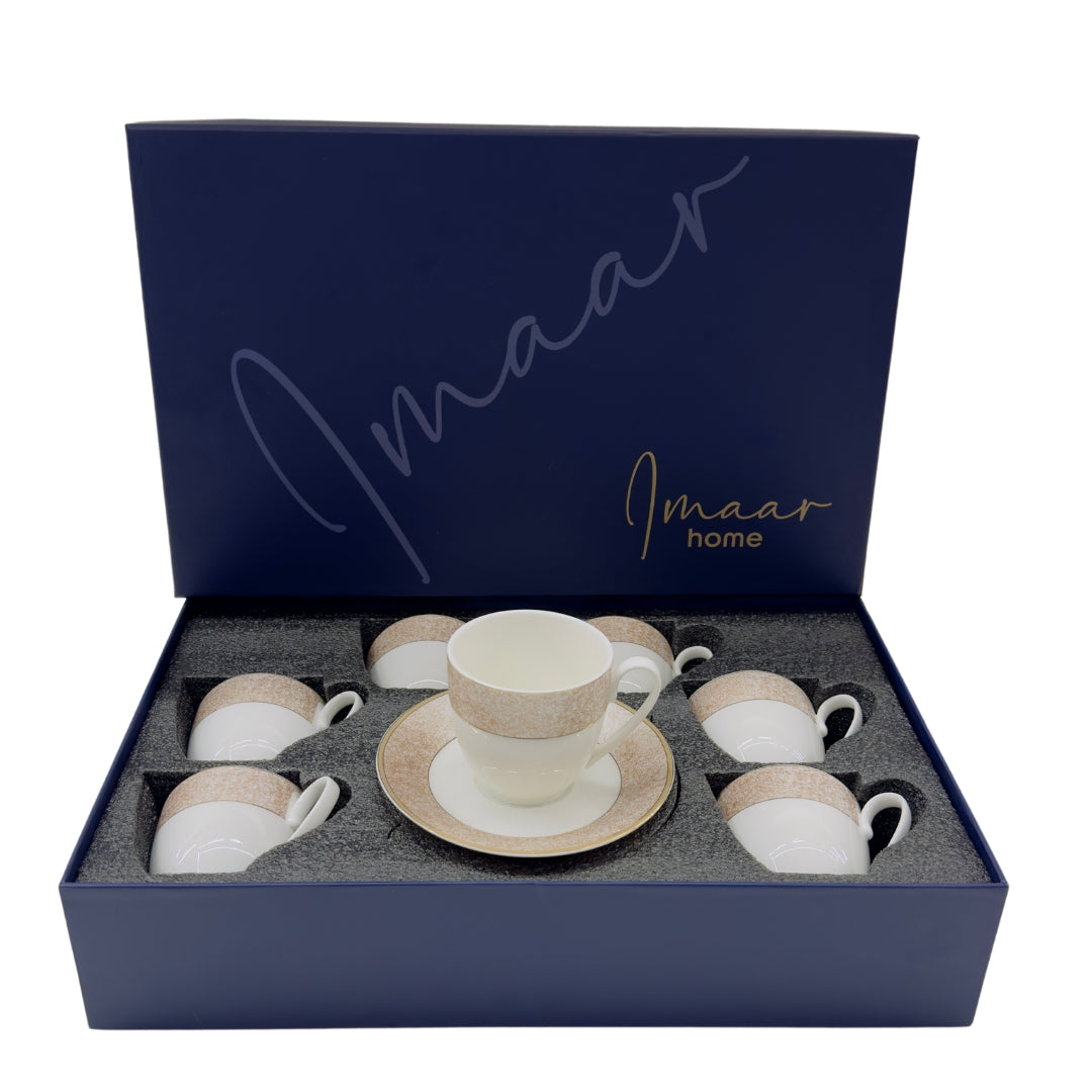 Pearl Amber Mosaic 12pc Tea Set