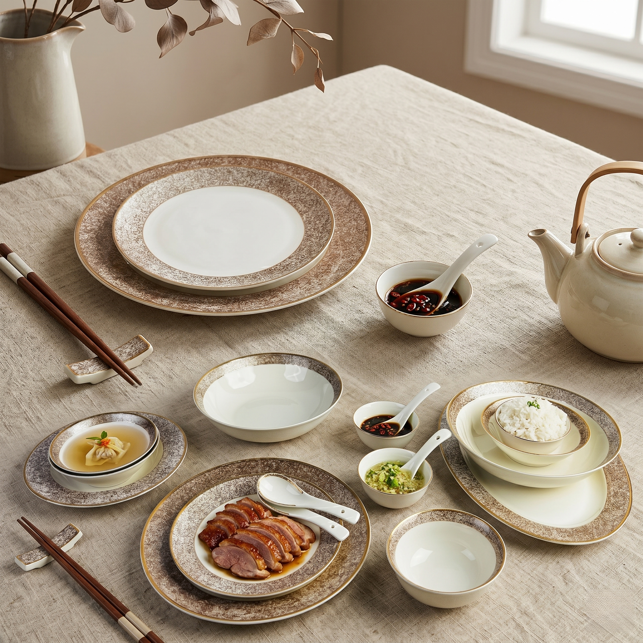 Amber Mosaic Dinner Set