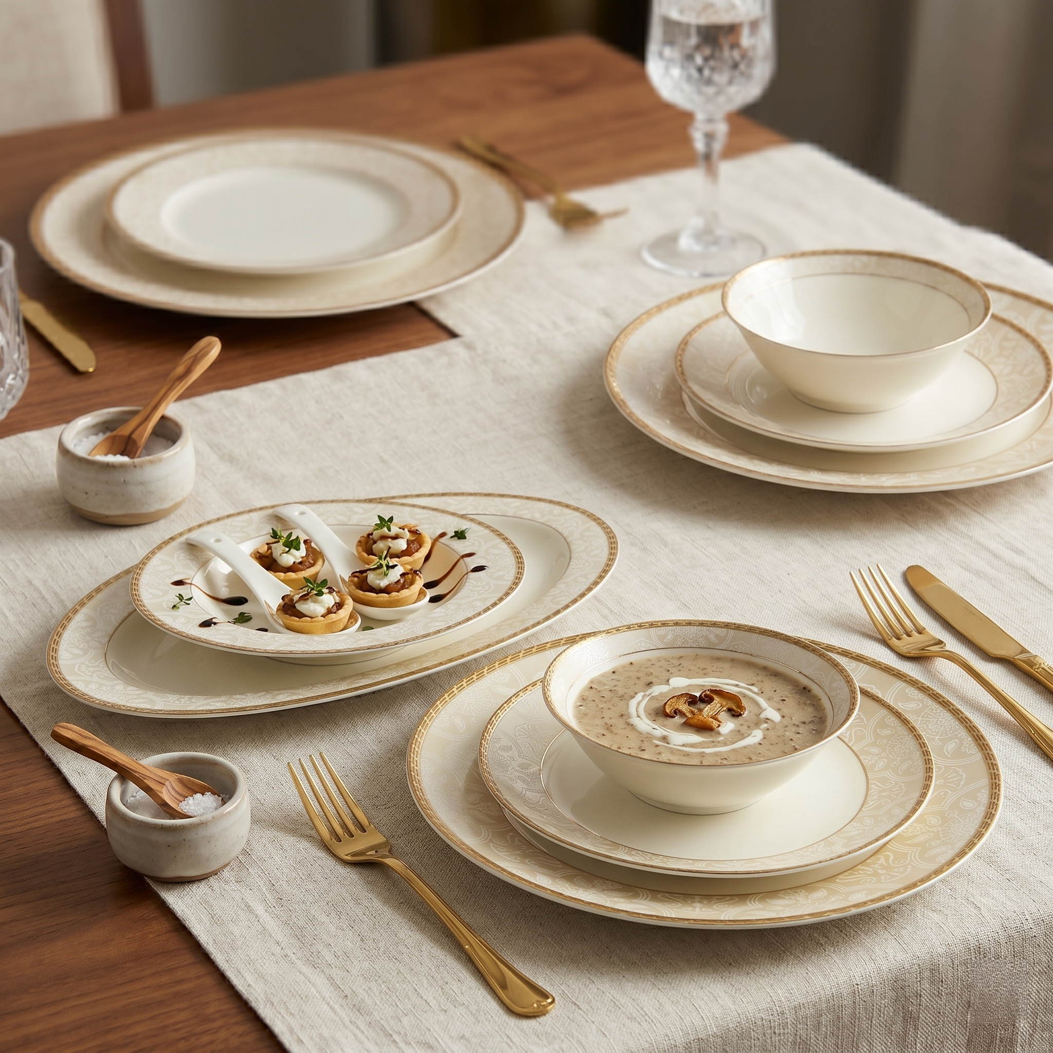 Gold Charm Dinner Set