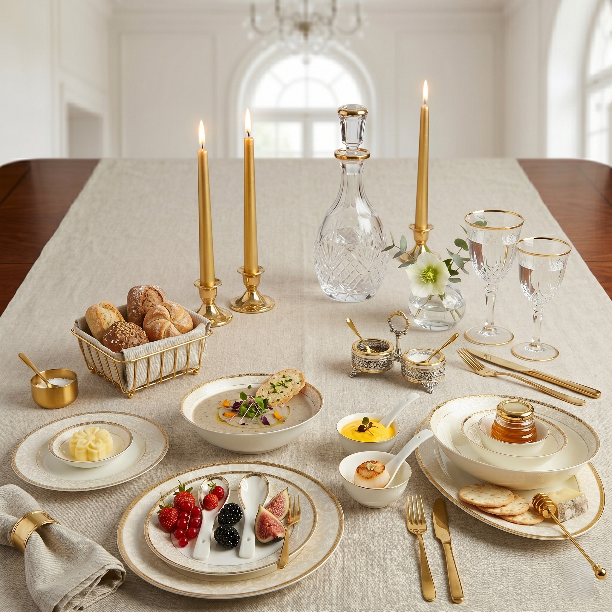Gold Charm Dinner Set