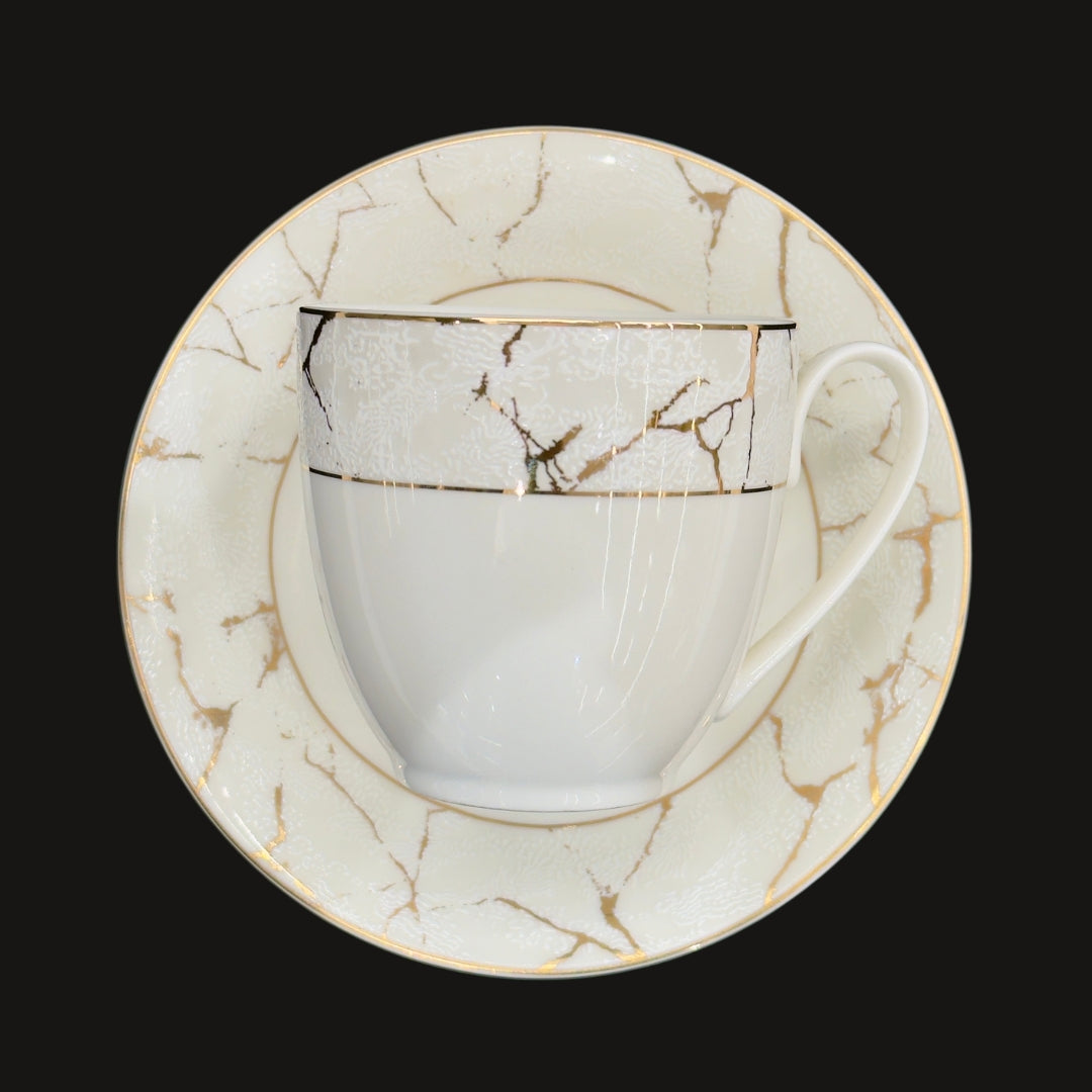 Pearl Luxury Marble 12pc Tea Set