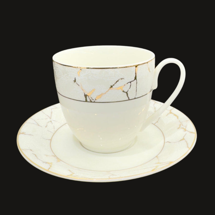 Pearl Luxury Marble 12pc Tea Set