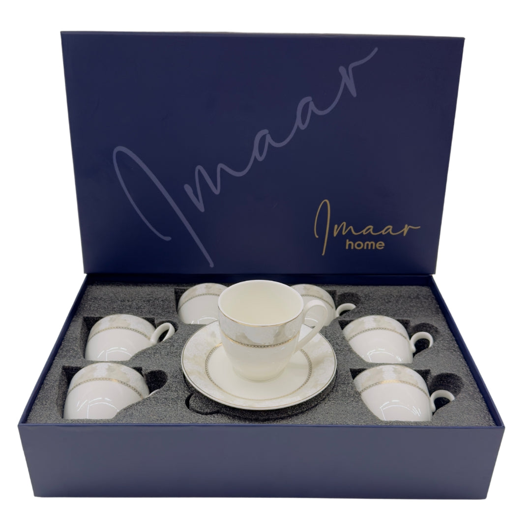Pearl Luxury Marble 12pc Tea Set