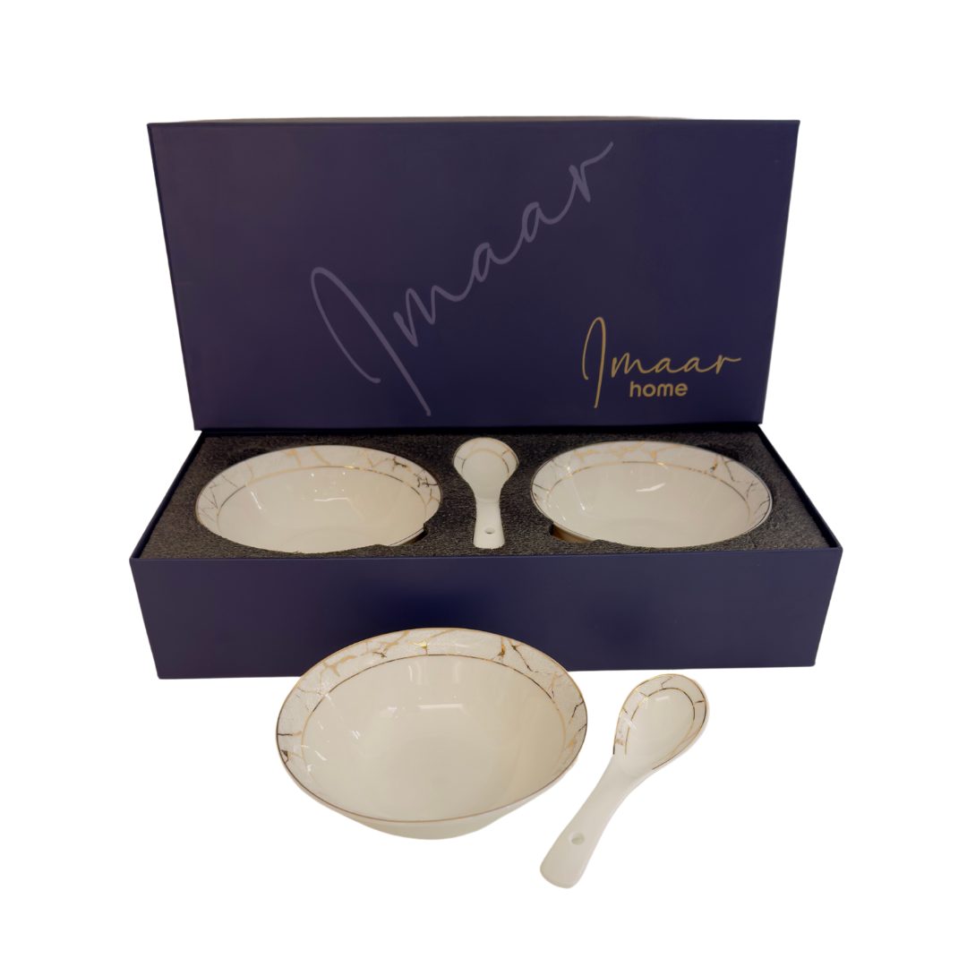 Pearl Luxury Marble 12pc Bowl Set