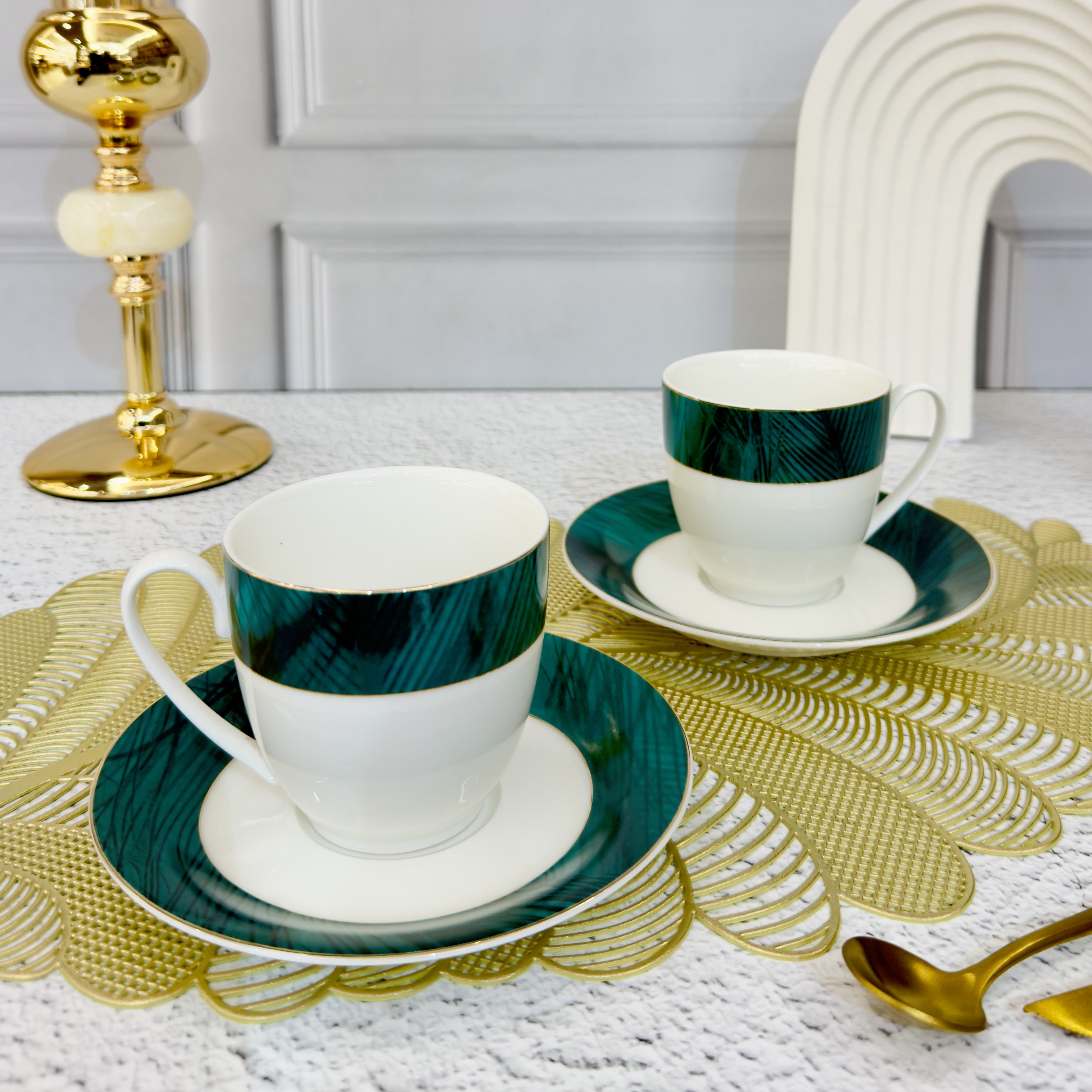 Pearl Emerald Dream 12pc Tea Set