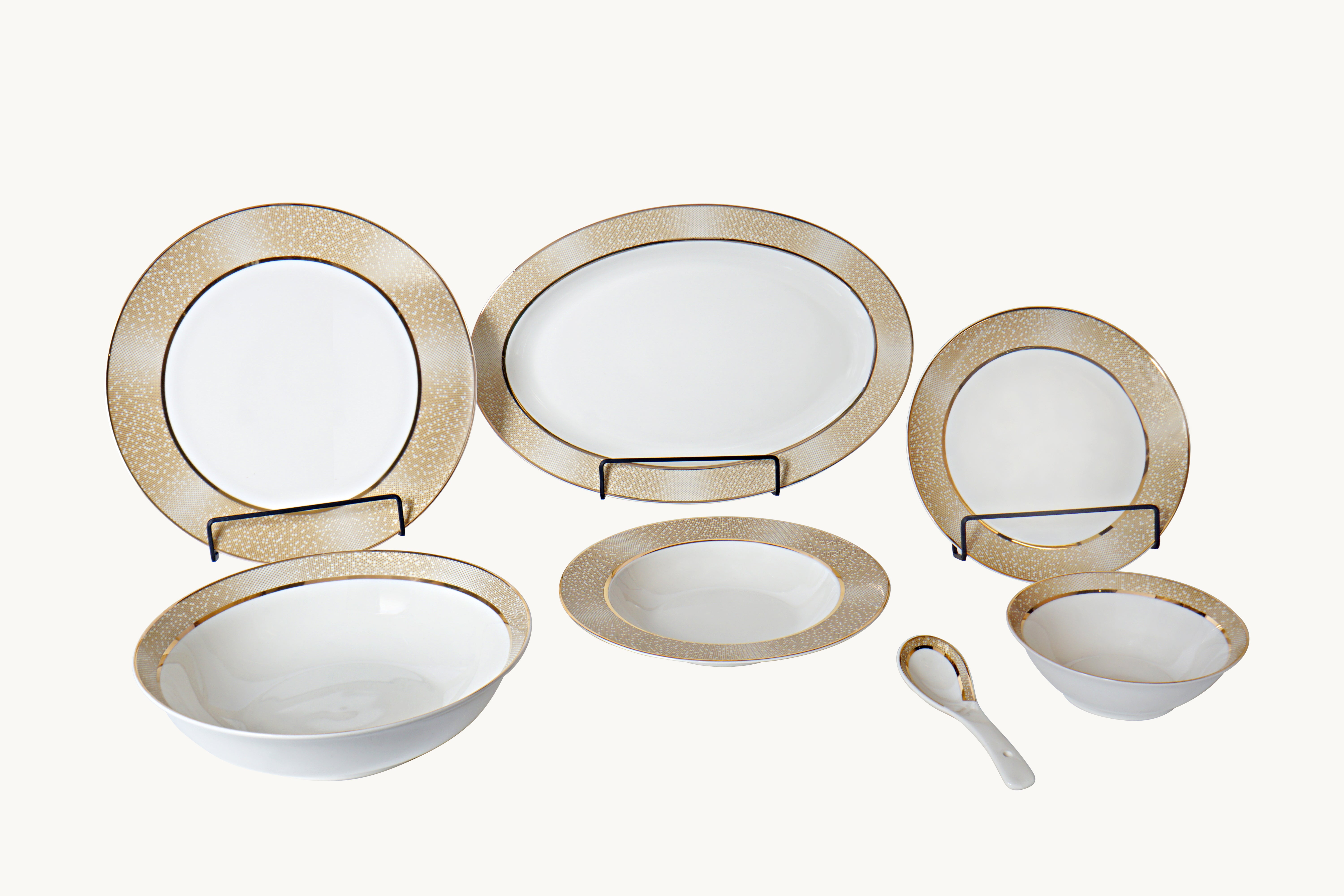 Golden Glow 33pc Dinner Set