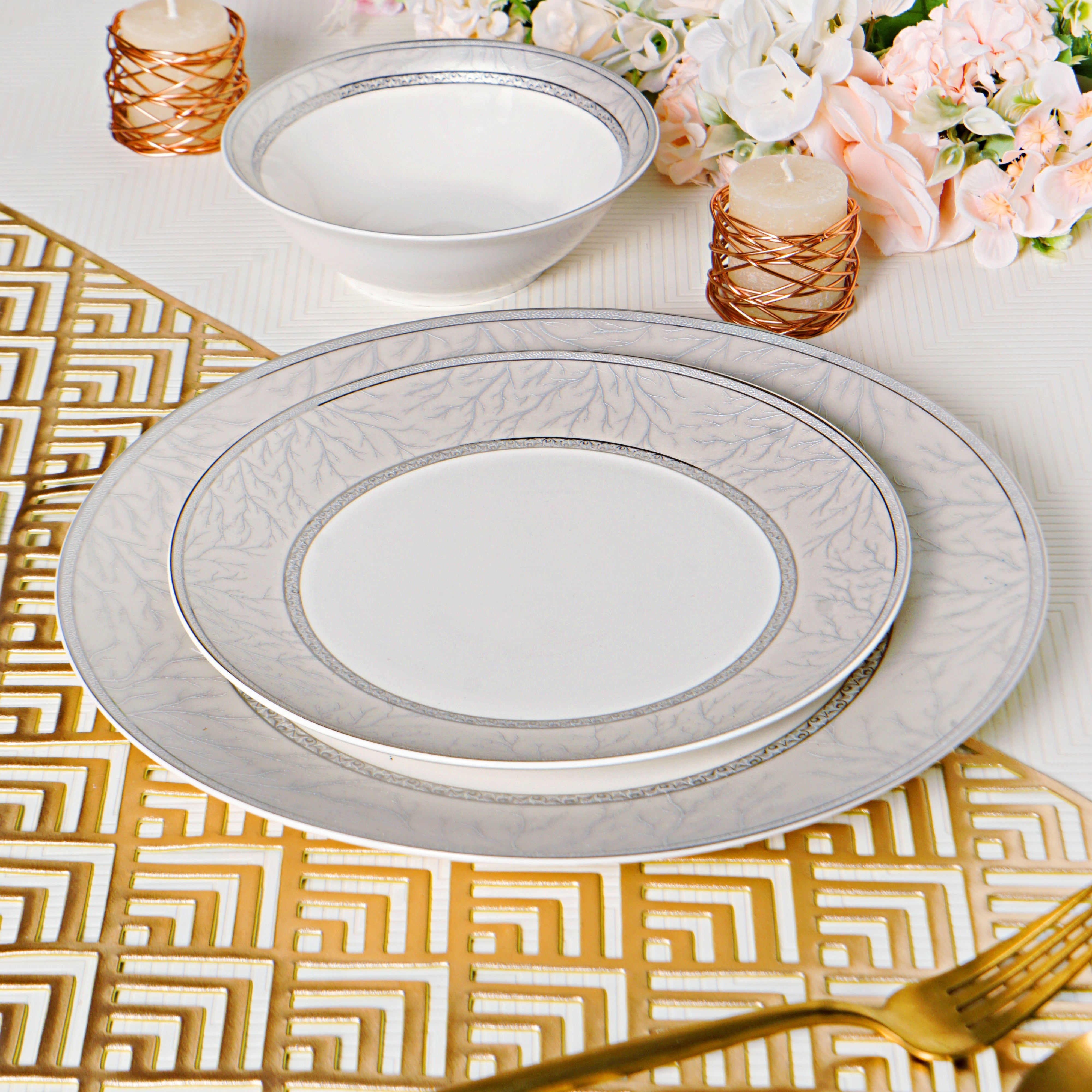 Silver Elegance 33pc Dinner Set