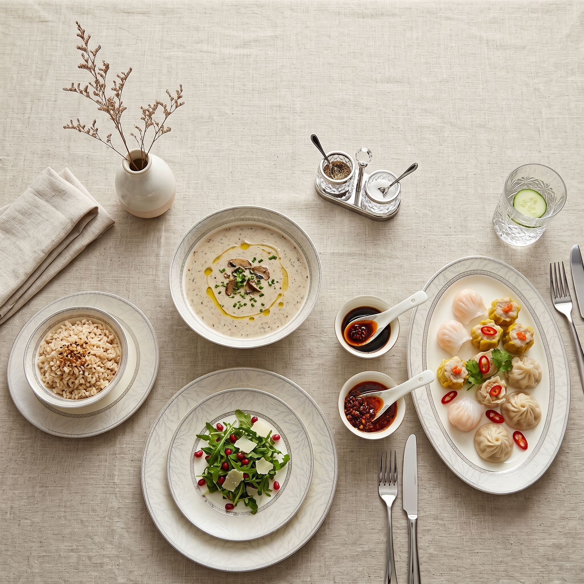 Silver Elegance Dinner Set