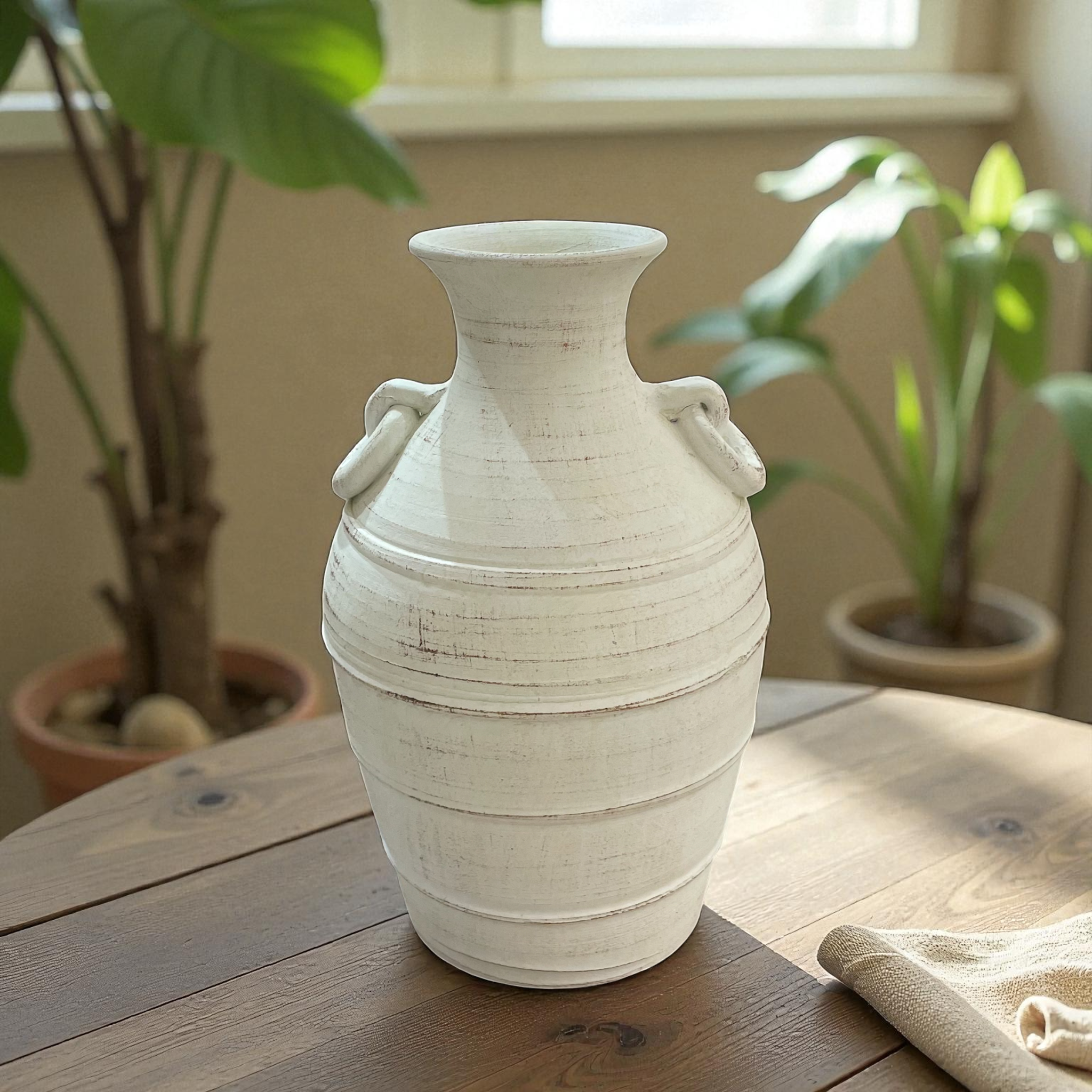 Rustic Textured Ceramic Vase
