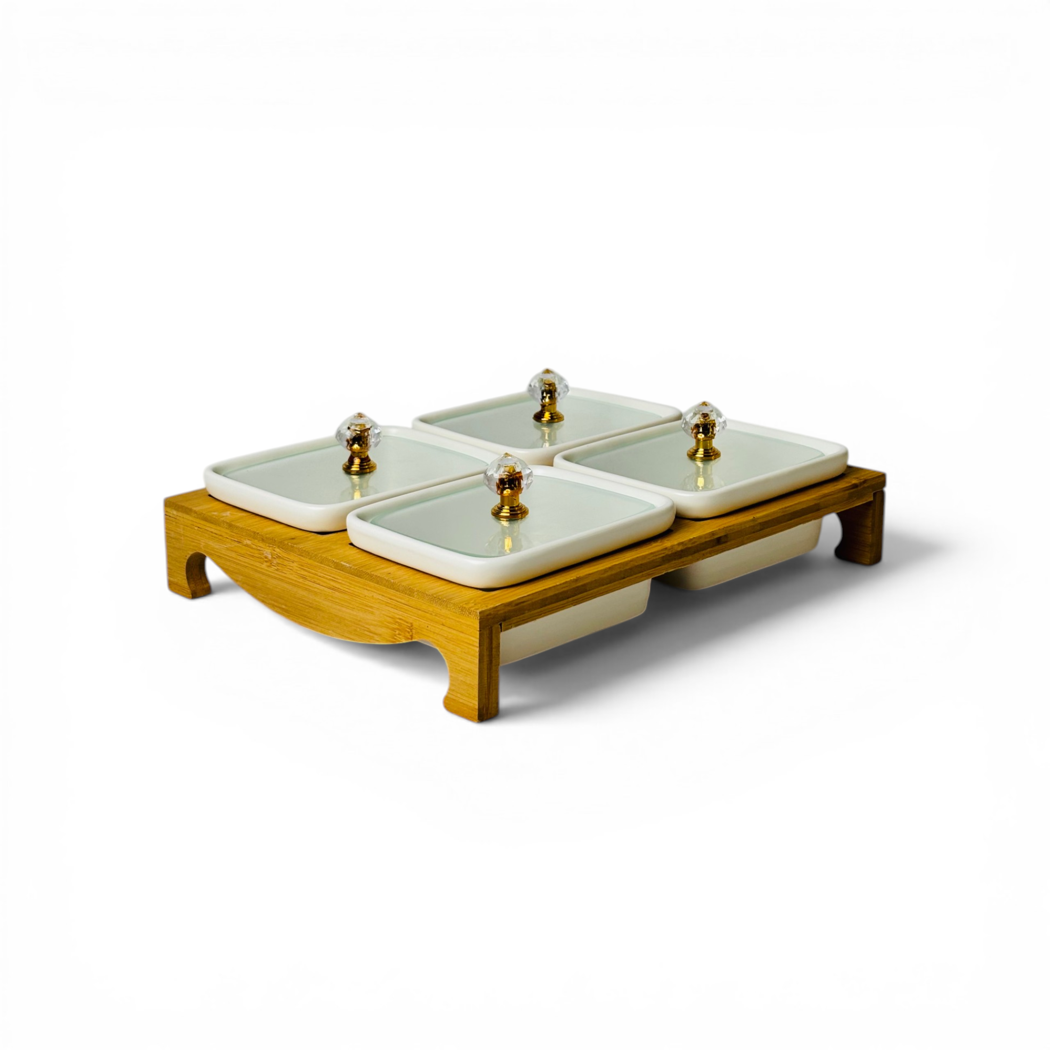 Royal Serve 4Piece Ceramic Bowl Set with Stand