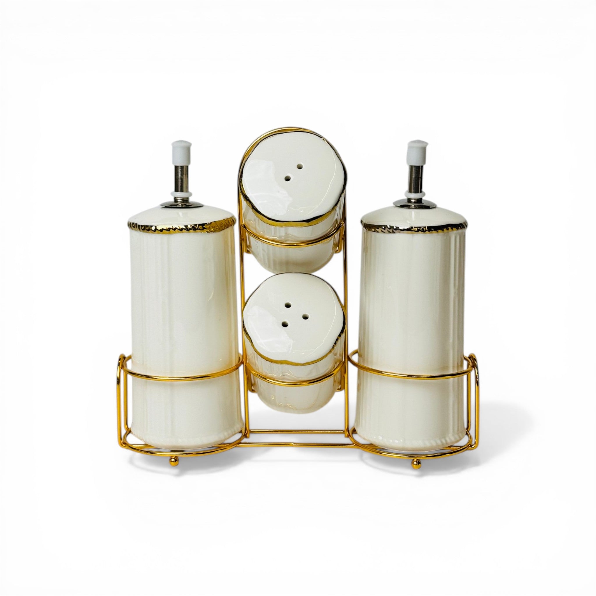Elegant Ceramic Oil & Spice Dispenser Set