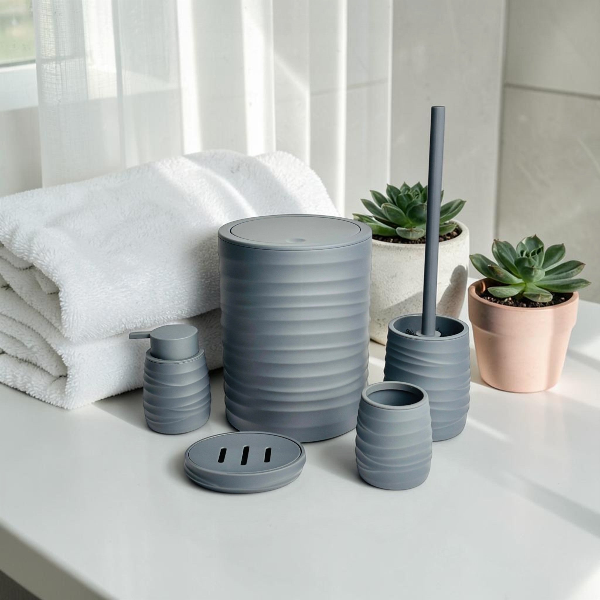 Royal Grey Finish 5Pc Bathroom Set