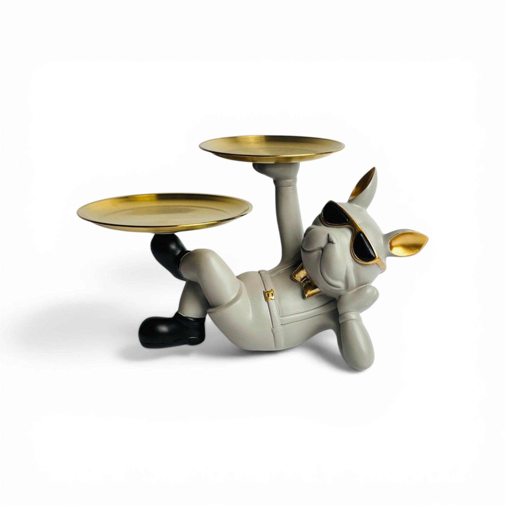 Luxury Bulldog Tray Showpiece