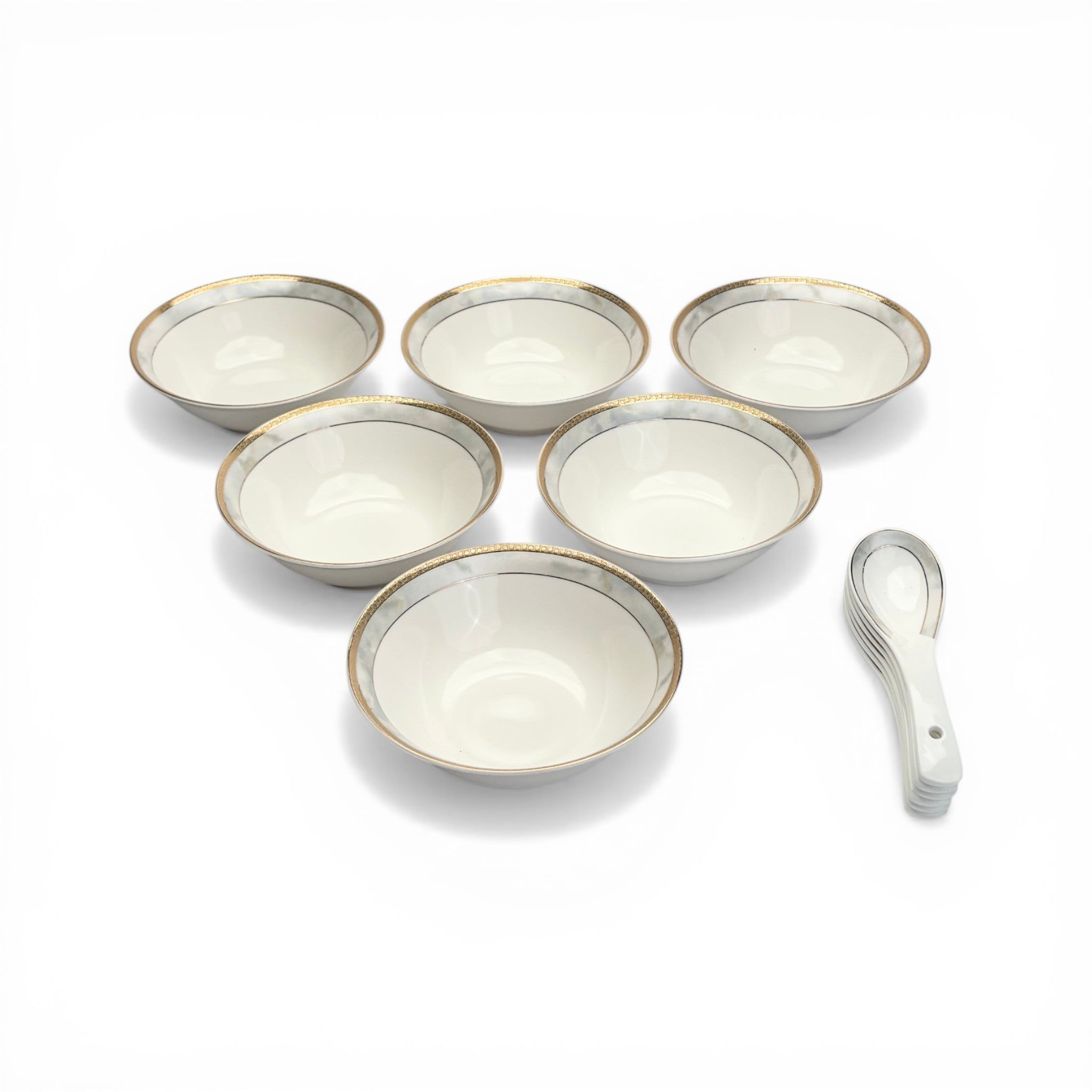 Pearl Marble Elegance 12pc Bowl Set