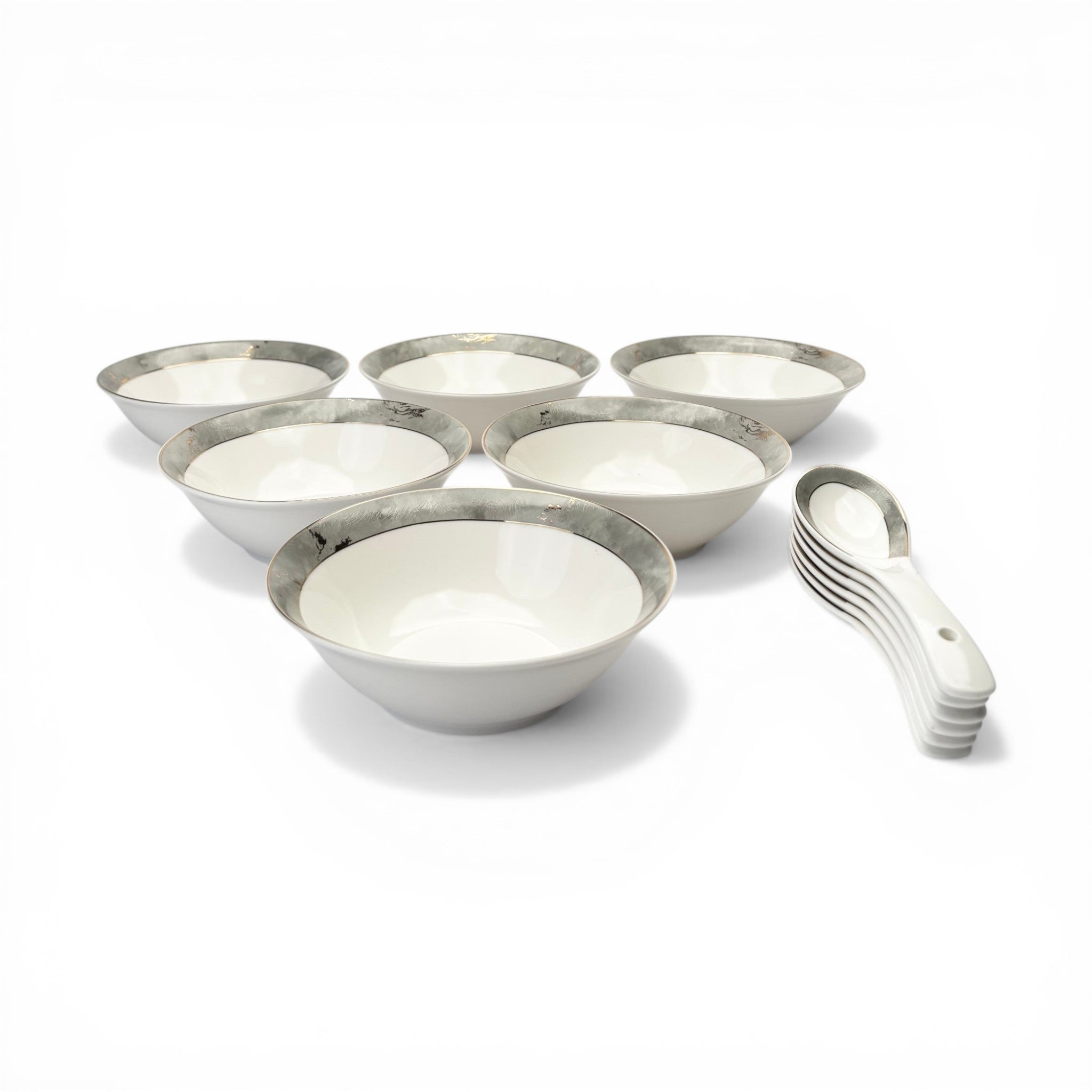 Pearl Marble Opulence 12pc Bowl Set
