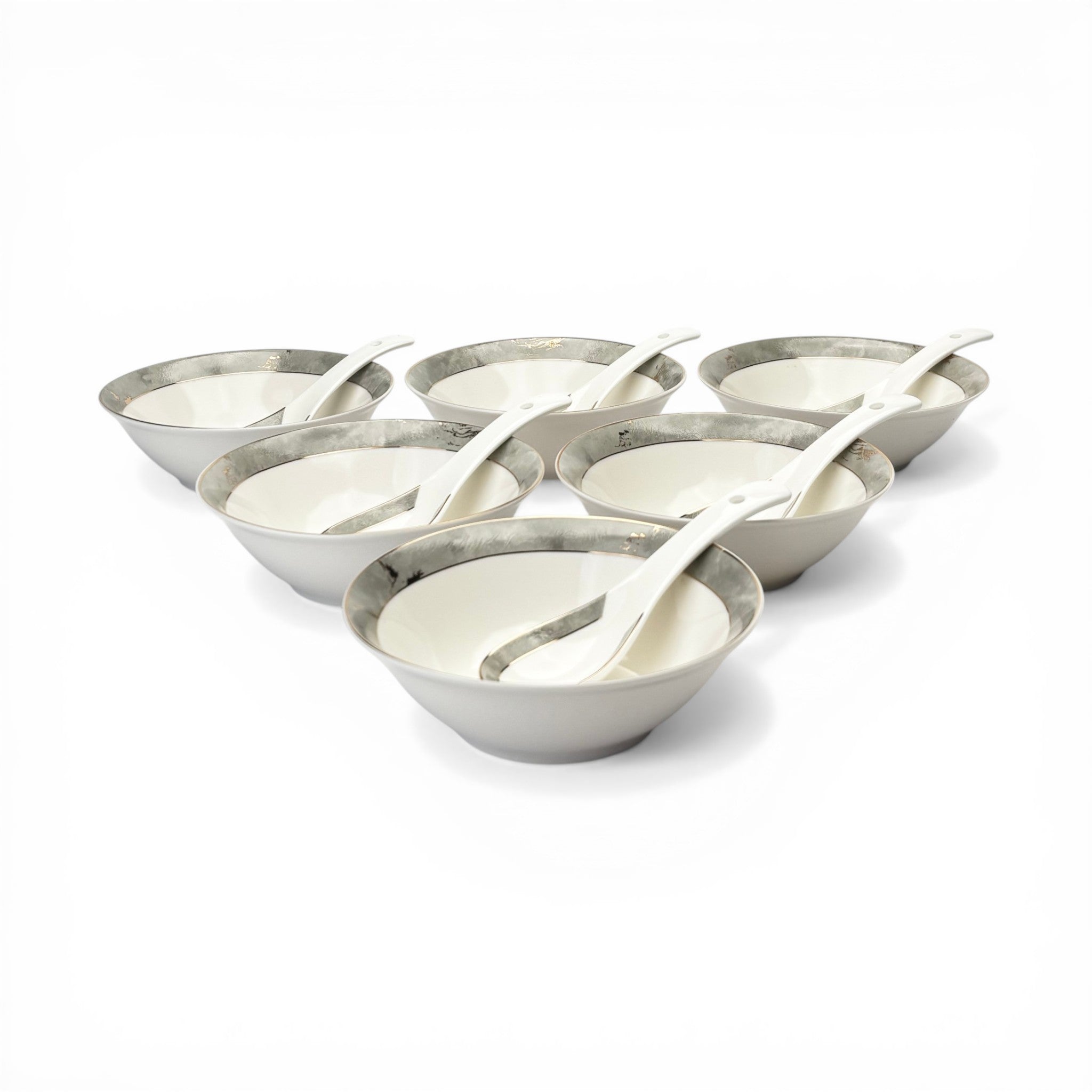 Pearl Marble Opulence 12pc Bowl Set