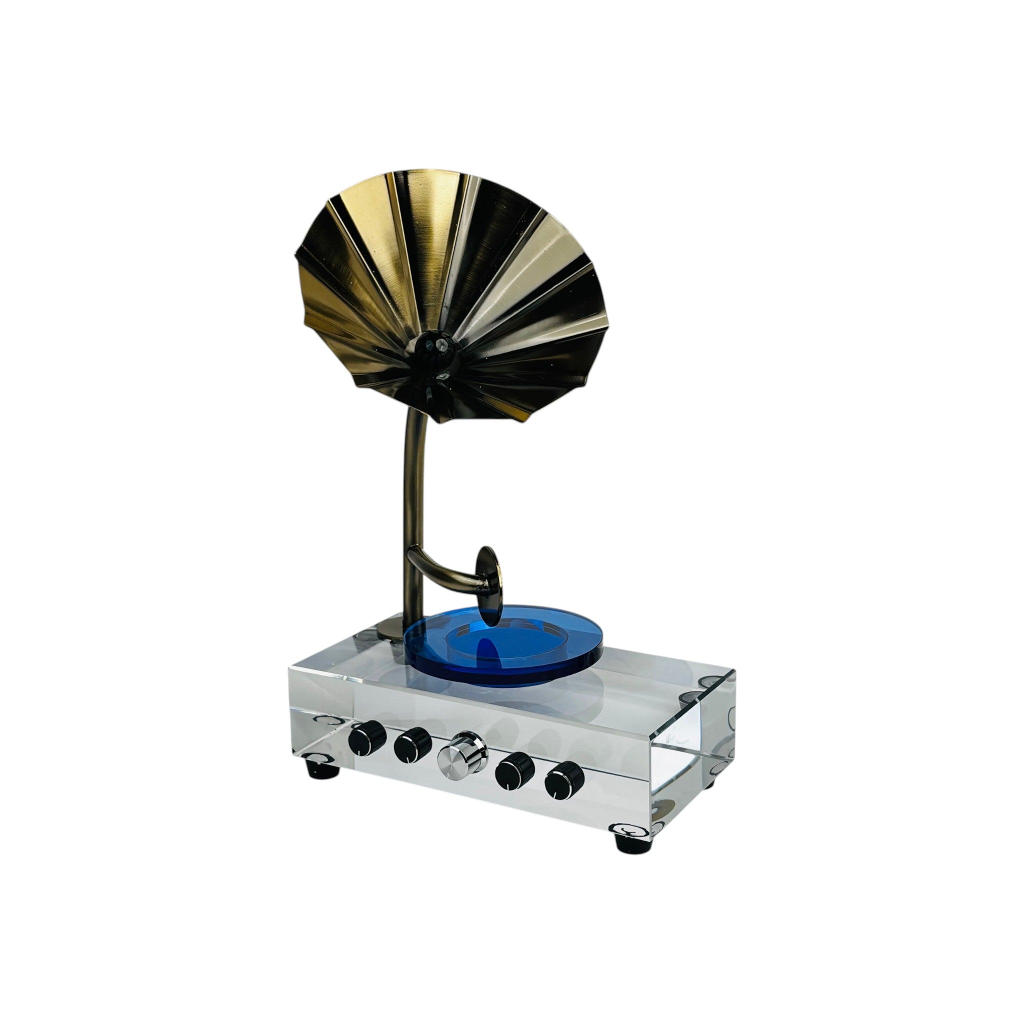 Crystal Gramophone Style Showpiece