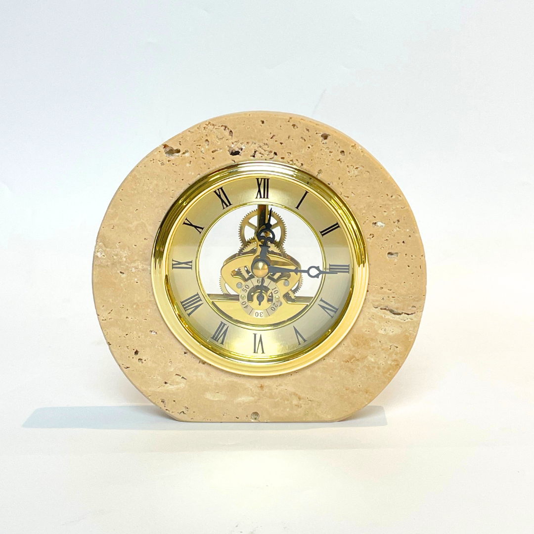 Natural Stone Finish Desk Clock