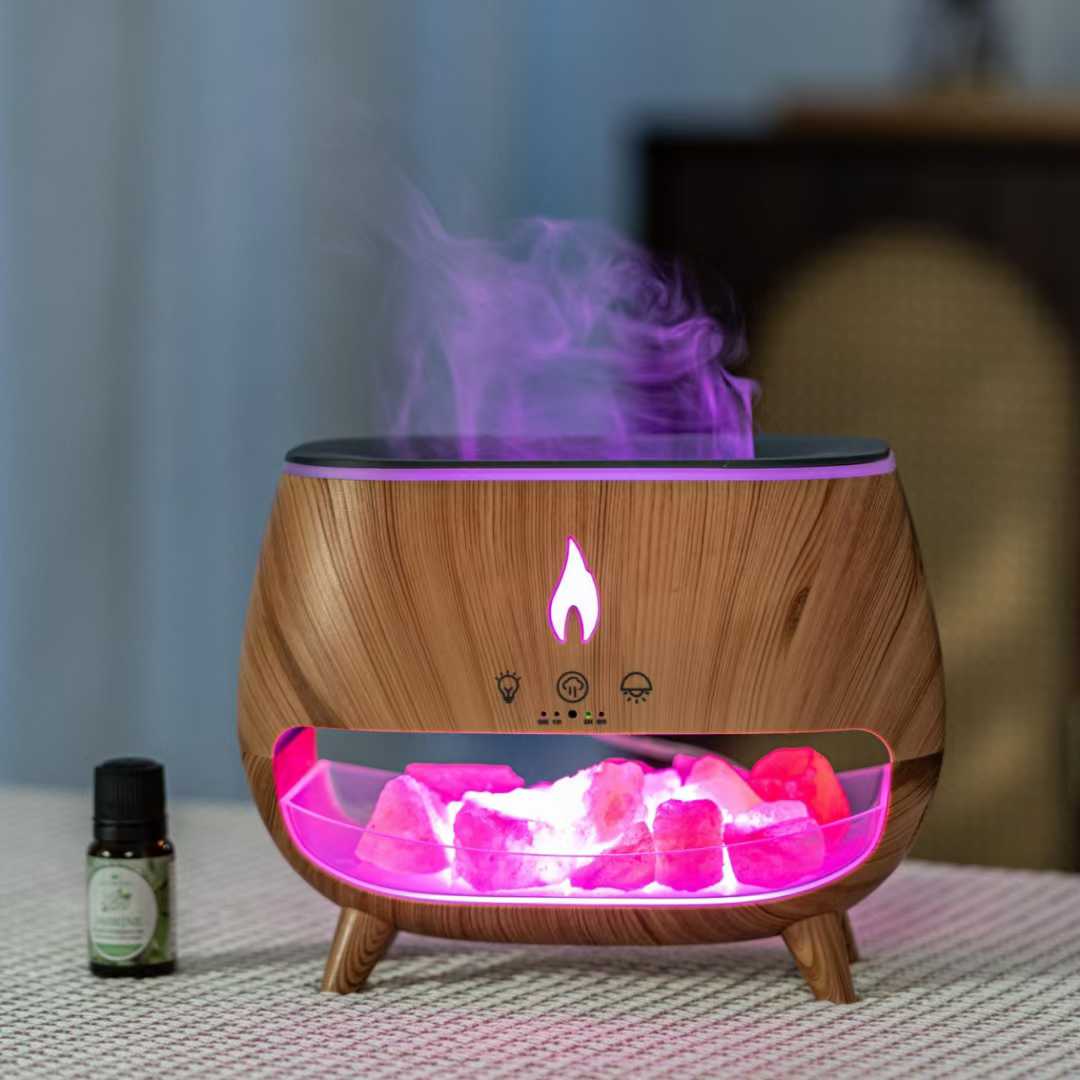 LumiFlame Diffuser – Radiant Mist with Soothing Light & Crystal Effect