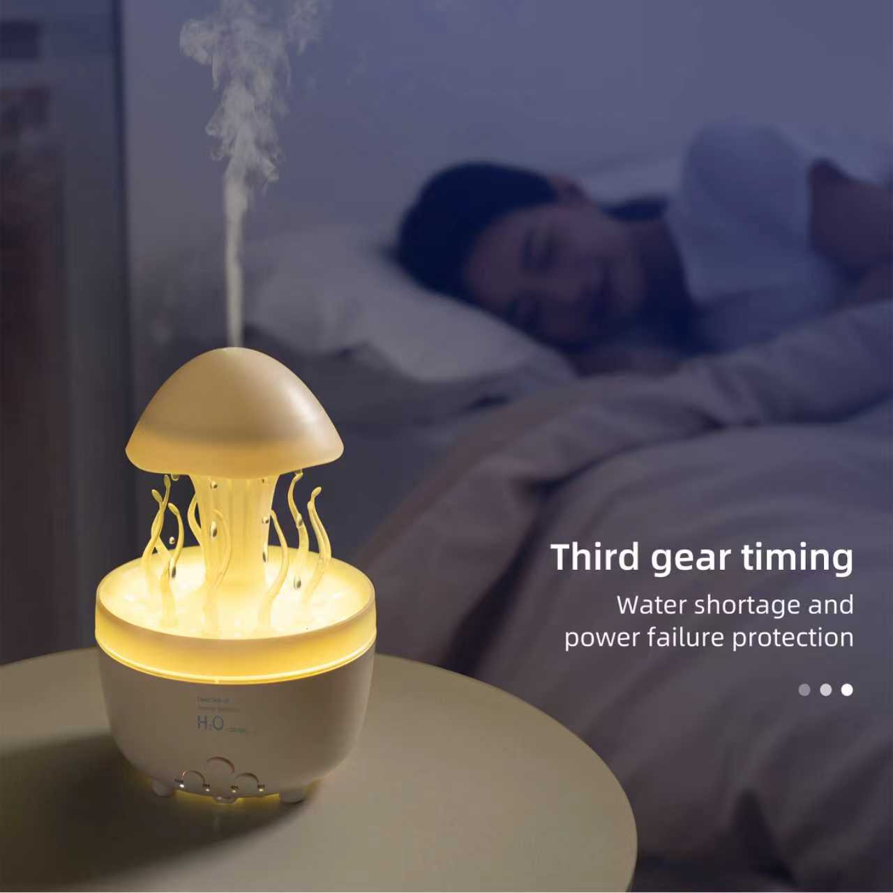 Rotating Water Drop Aroma Diffuser – Modern LED Aromatherapy Humidifier
