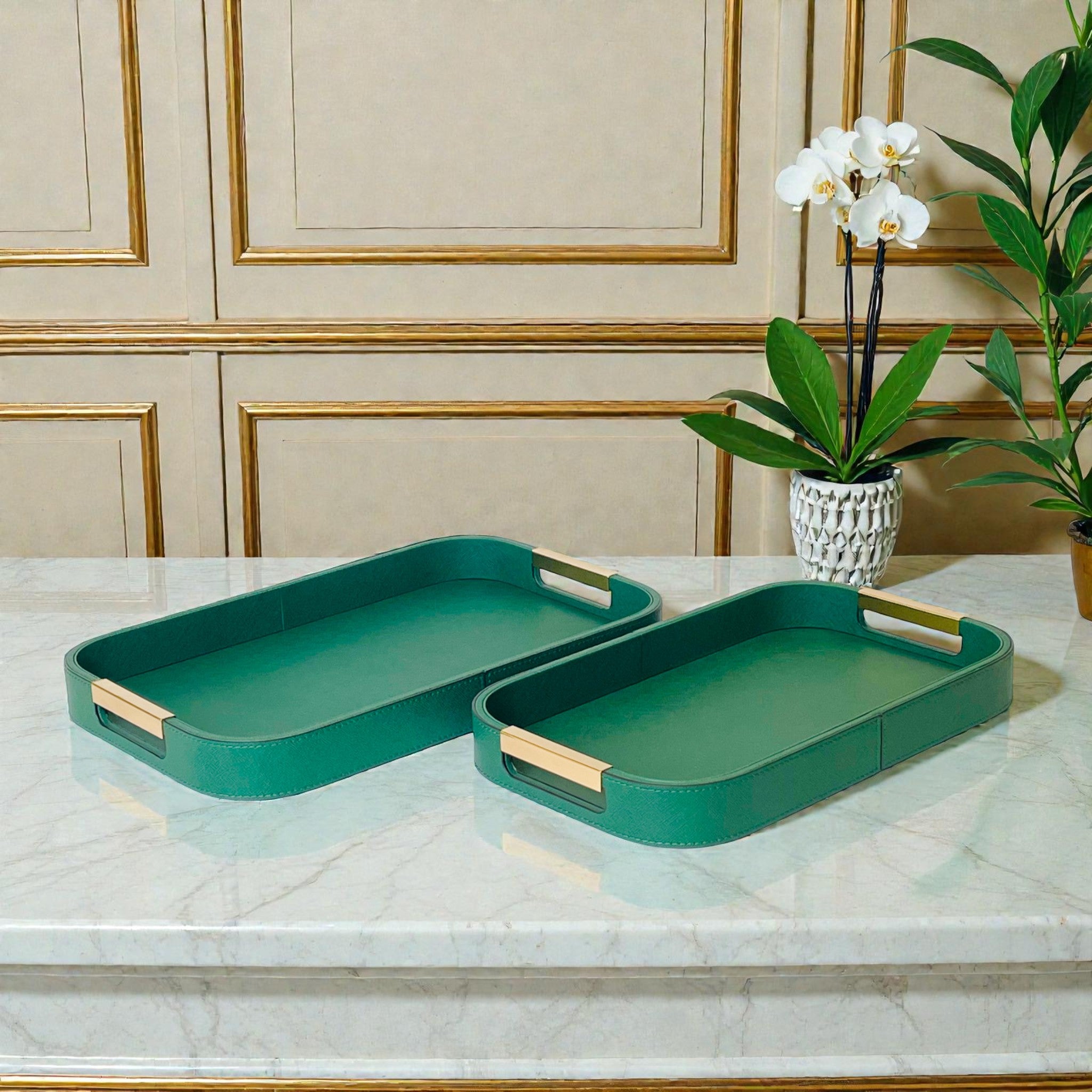 Modern Luxe Serving 2Pc Tray Set