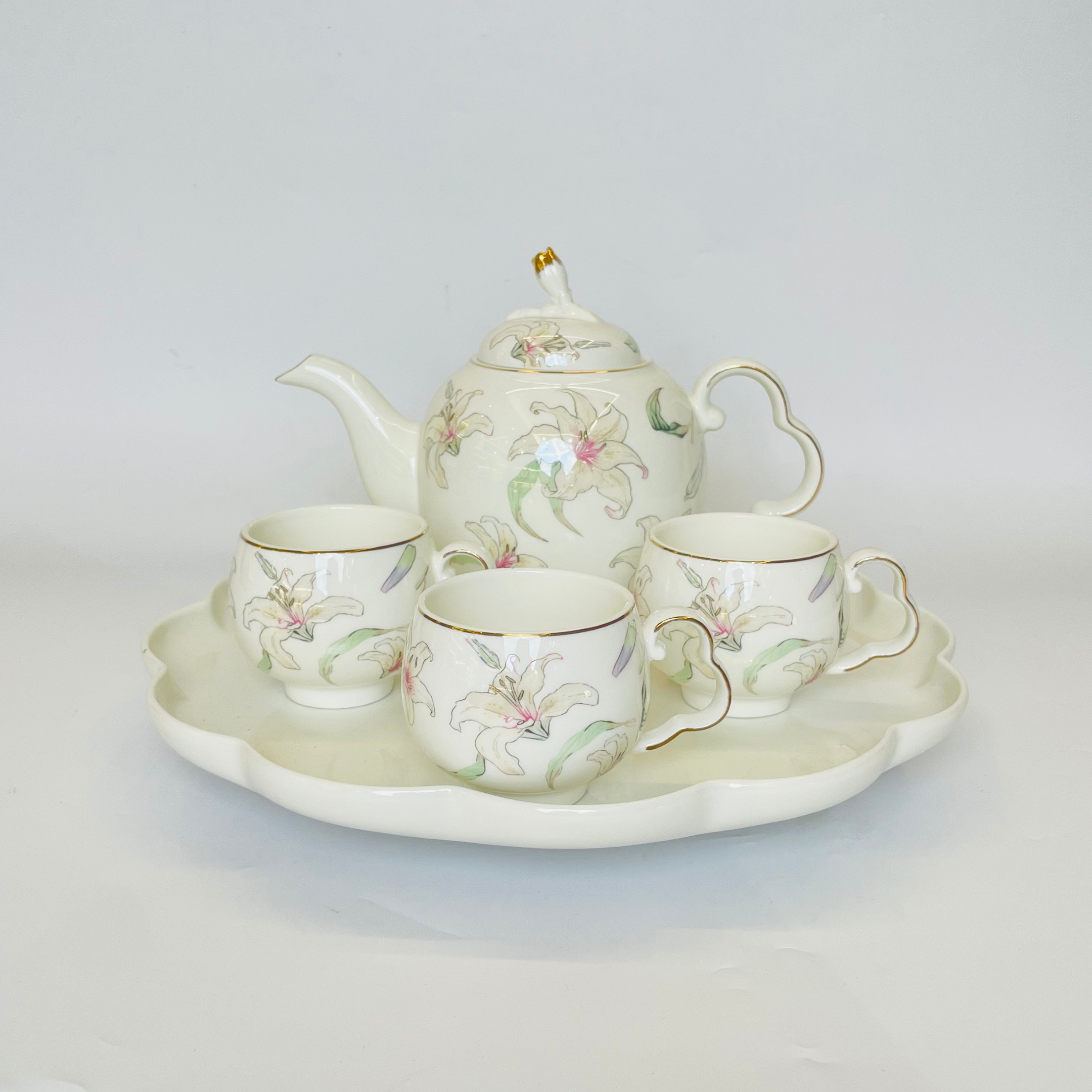 Floral Tea Set - Set of 9