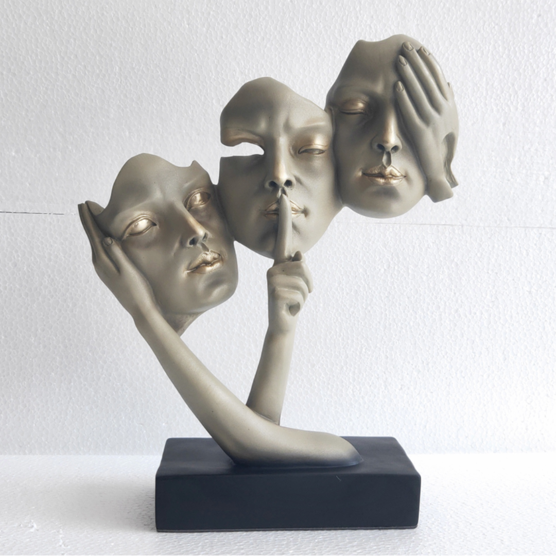 Expressions Abstract Face Sculpture