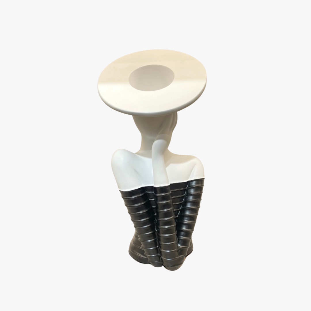 Modern Black and White Female Vase