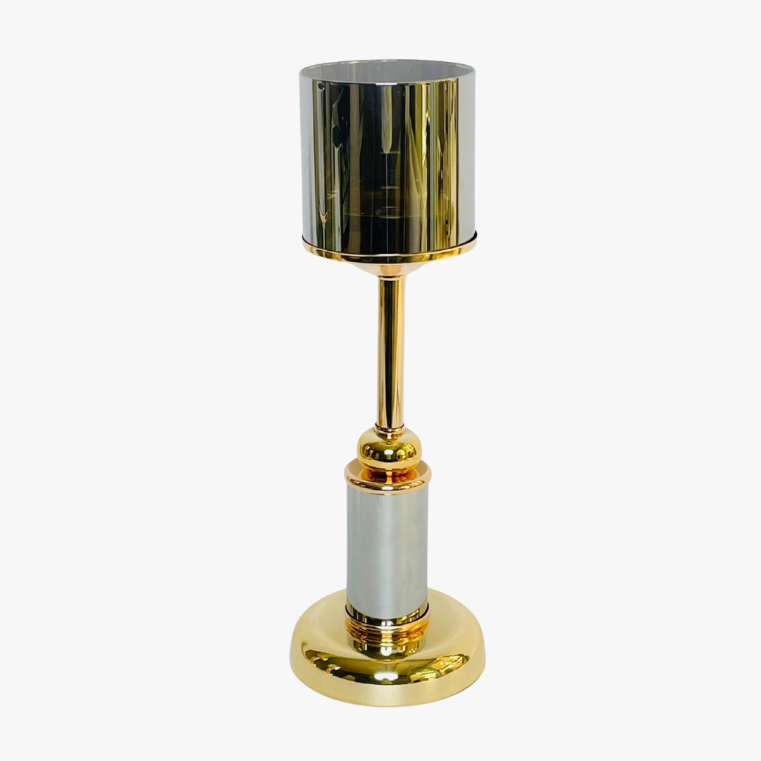 Lumina Mixed-Metal Luxury Candle Stand