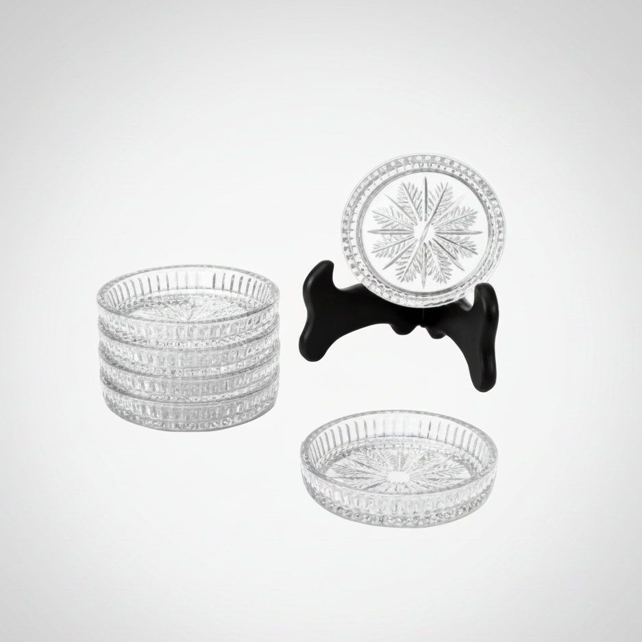 Regal Crystal Cut Glass Plate Set of 6 (4 Inch)