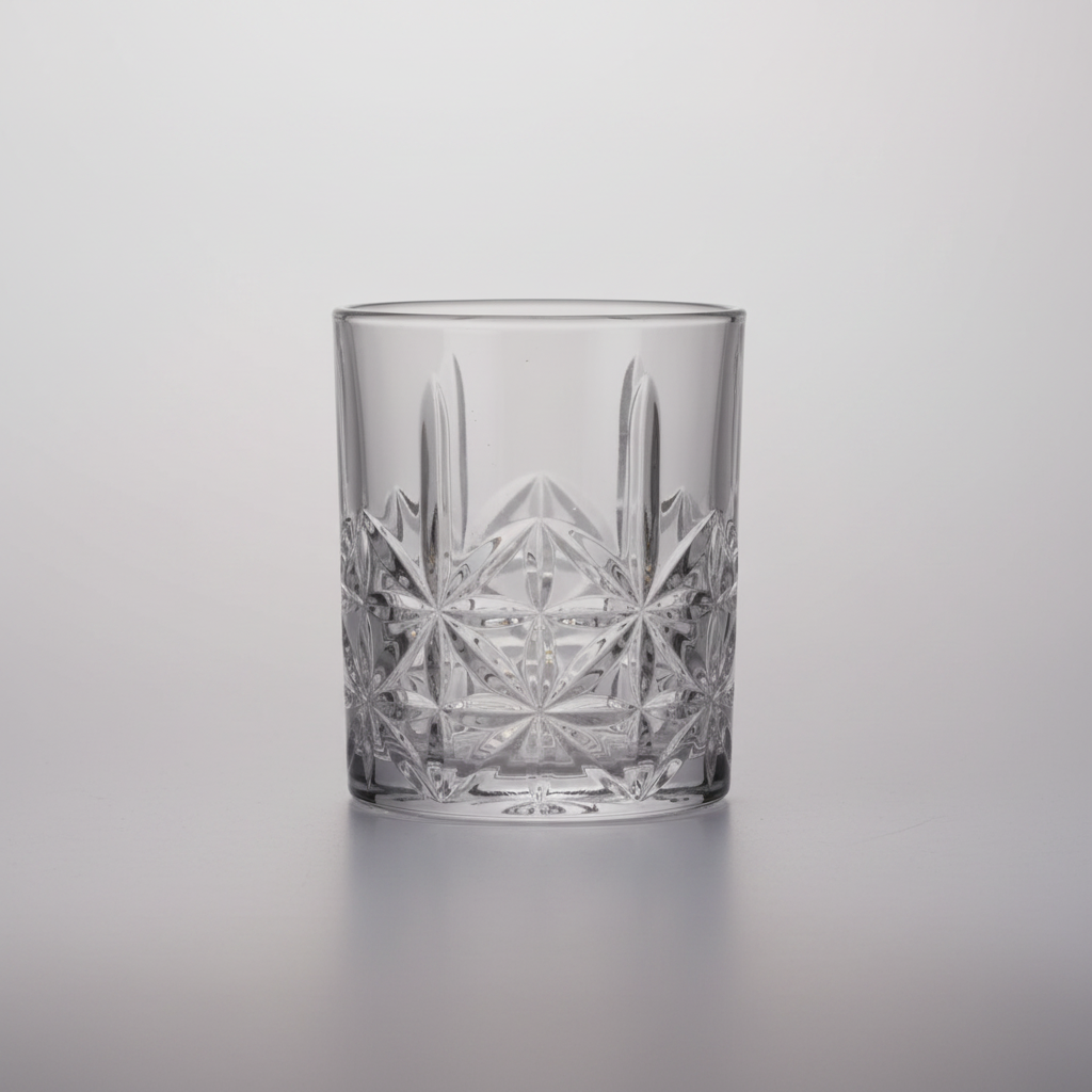 Elegant Geometric Cut Glasses Set of 6