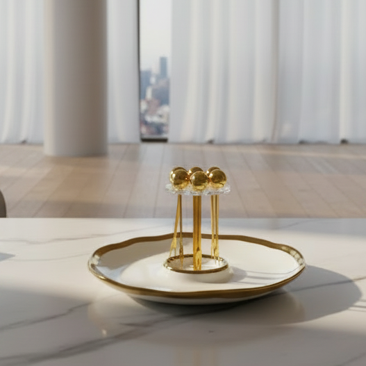 Ethereal Platter with Integrated Fork Carousel