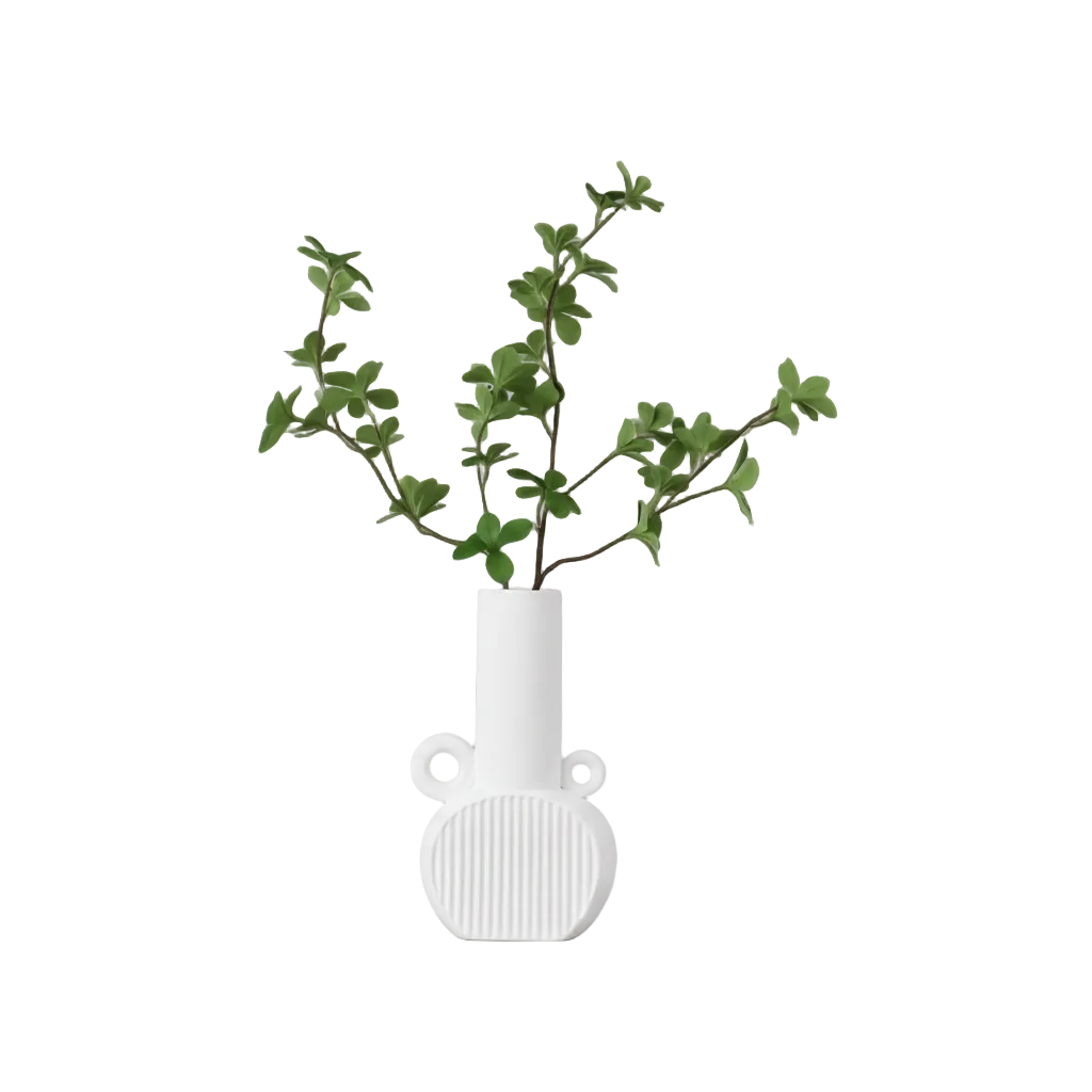 Modern Minimalist White Ceramic Vase