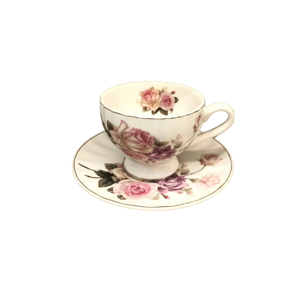 Vintage Floral Design 12 pc Tea Set