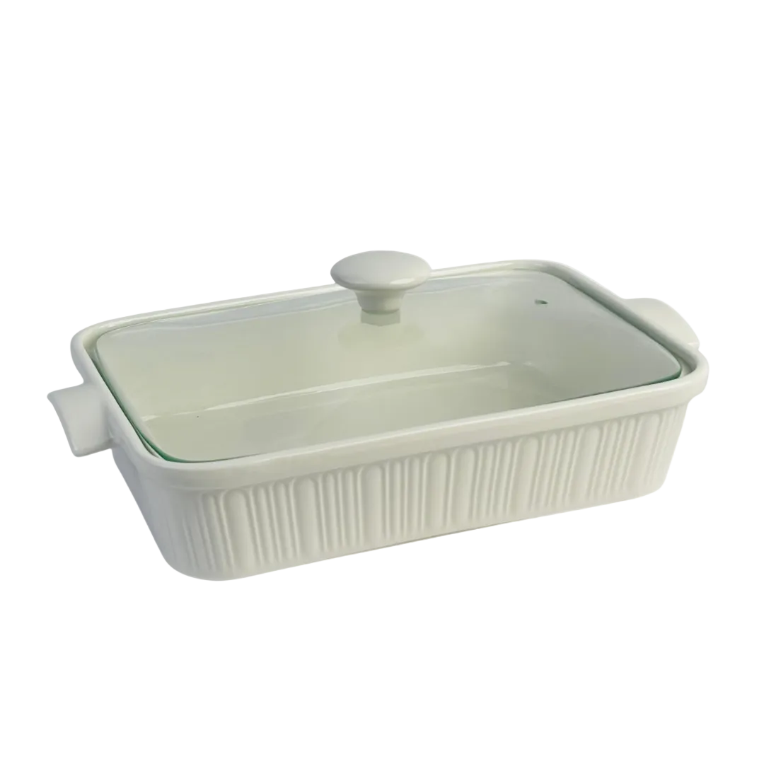 Classic Rectangular Casserole Baker With Glass Lid