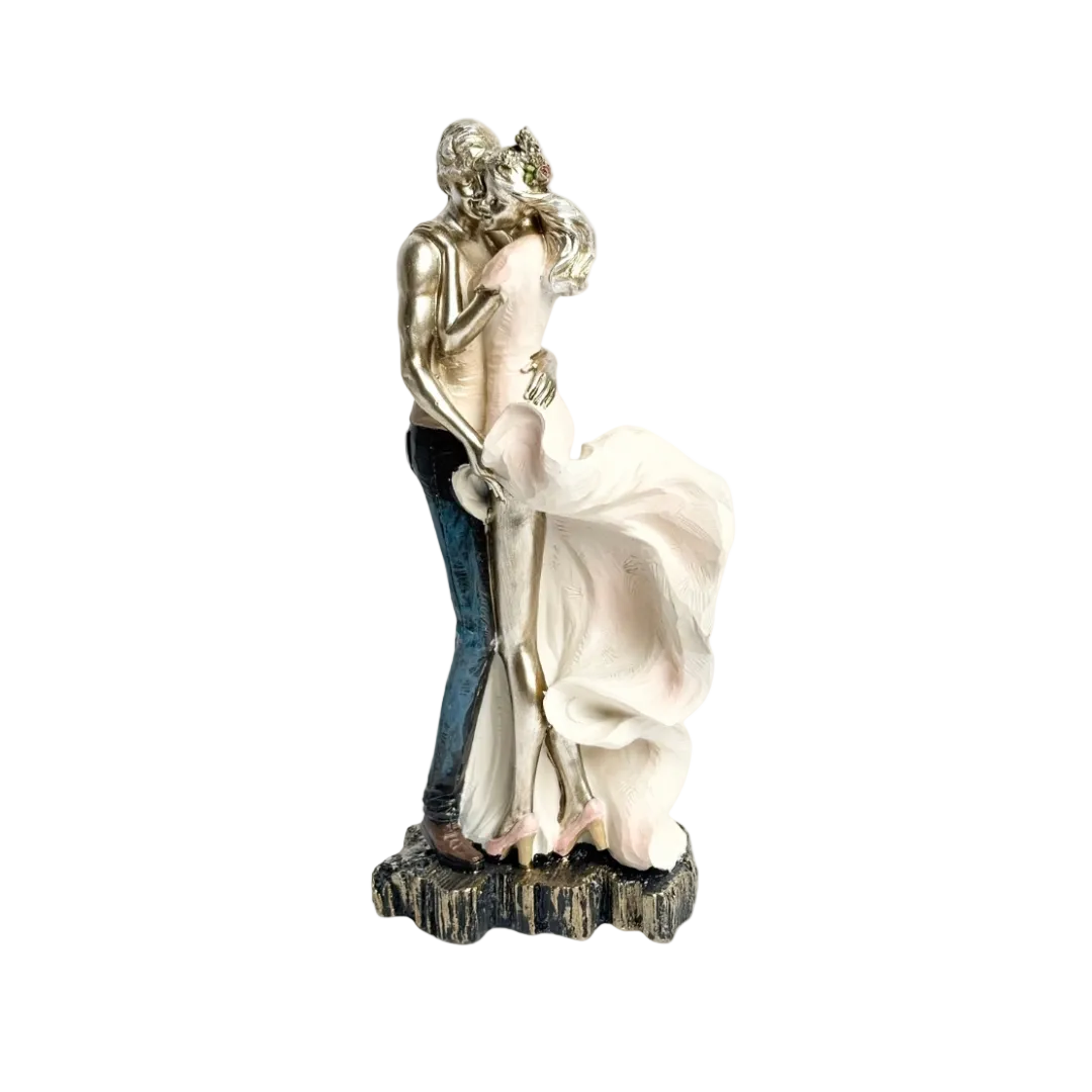Golden Embrace Couple Figurine