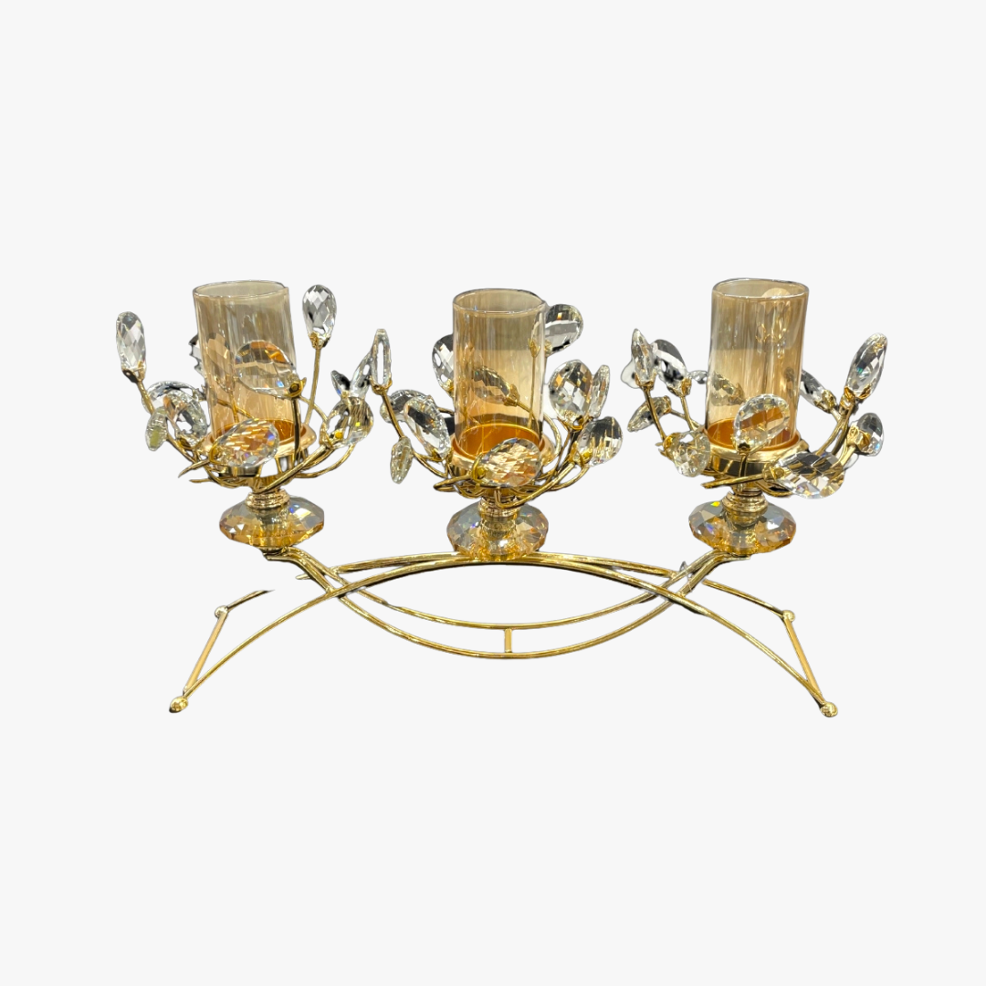 Vintage Ornate Gold Arch Candle Holder