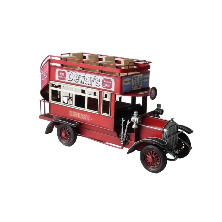 Vintage Double Decker Open Top Bus Showpiece