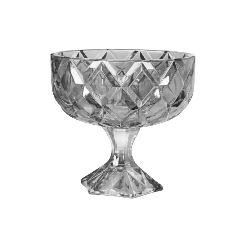 Elegant Cut Design Glass Bowl