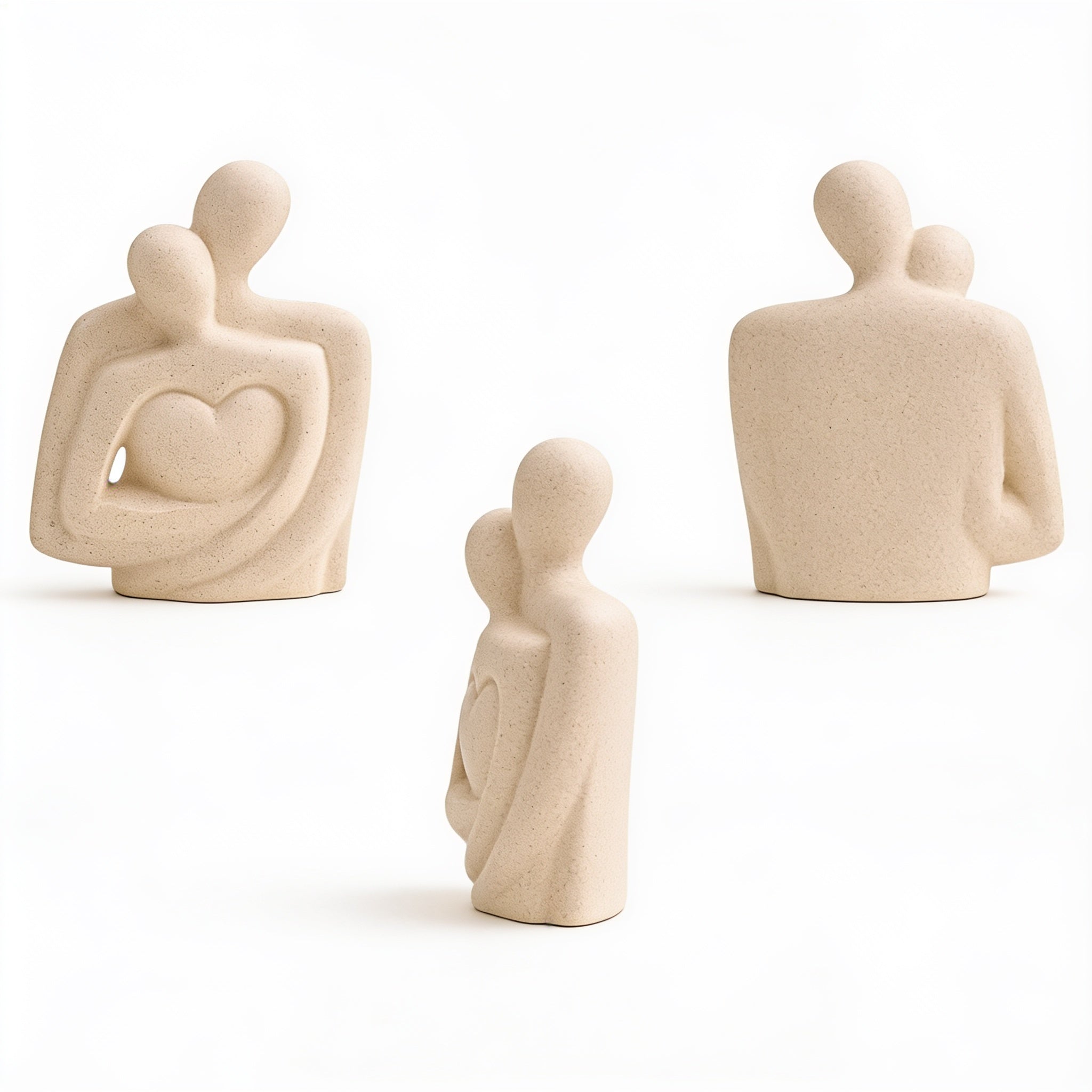 Elegant Couple Embrace Abstract Sculpture