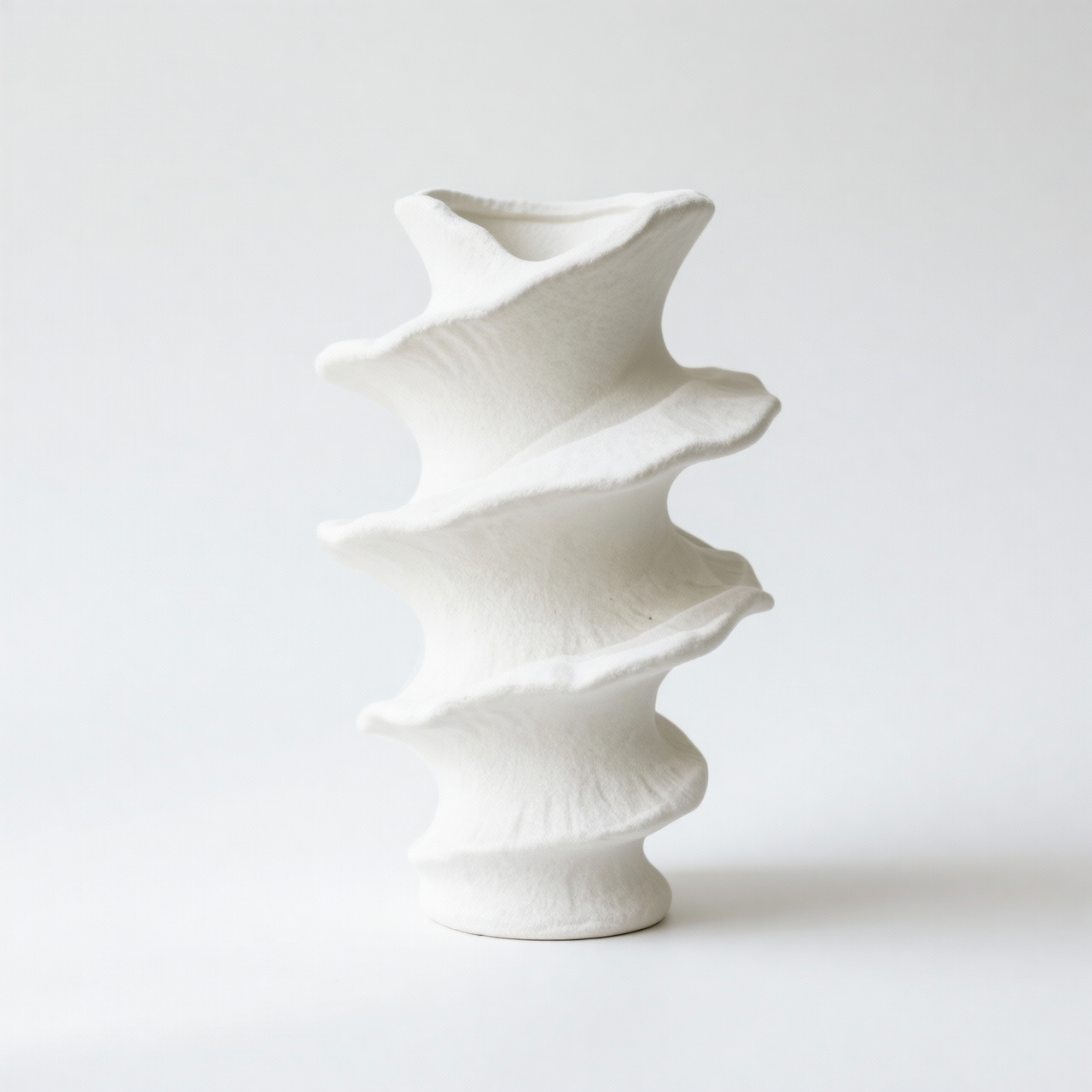 Elegant Swirl Edge Textured Vase