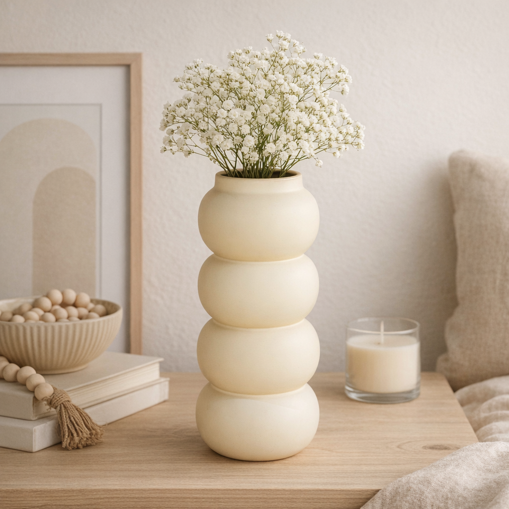 Elegant Retro Spheres Ceramic Vase