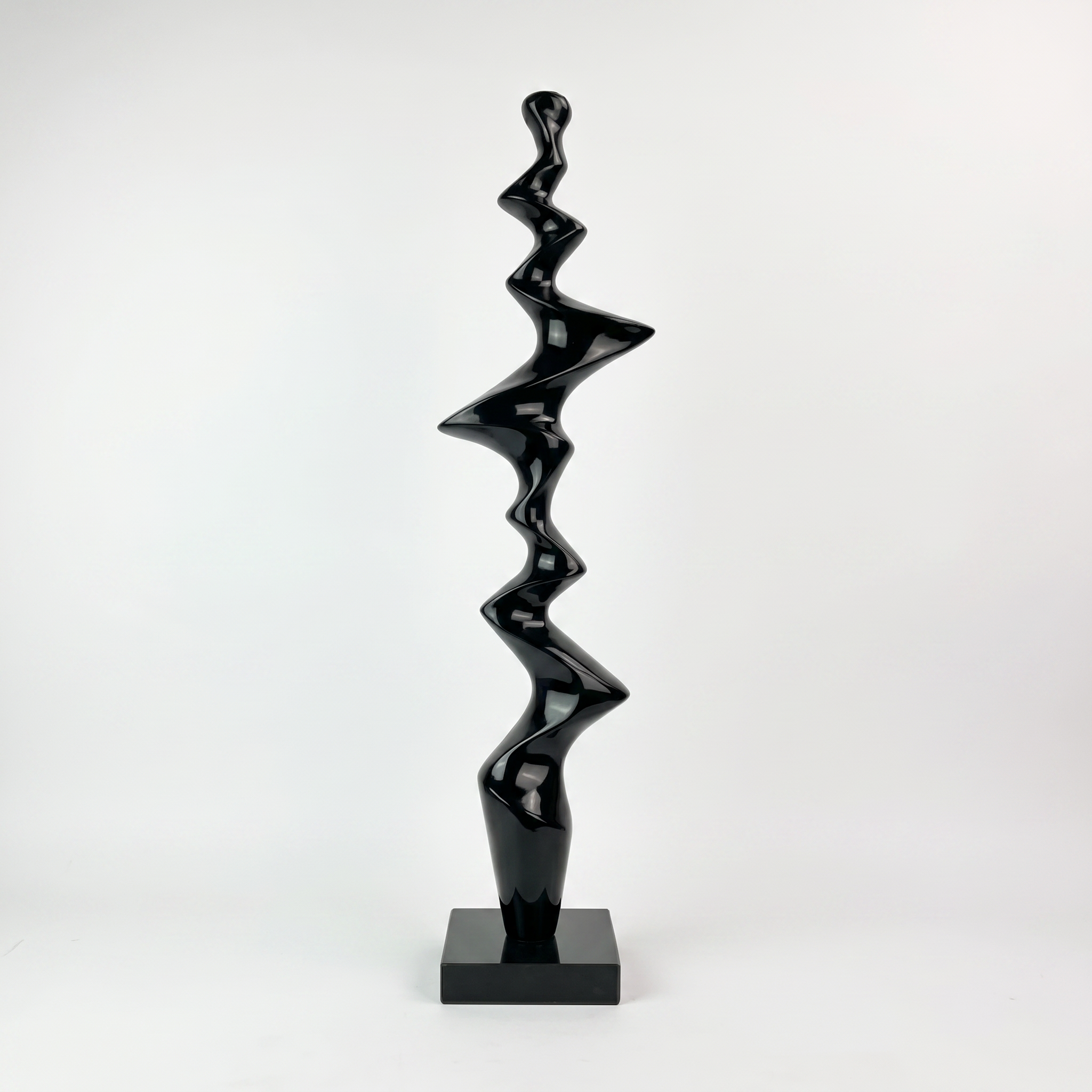 Modern Fluid Helix Abstract Sculpture