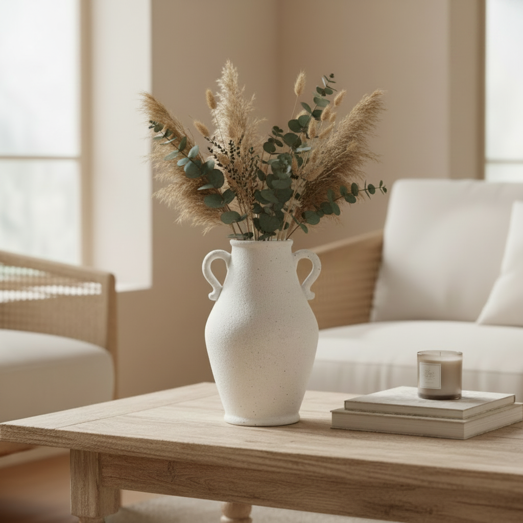 Rustic Textured Amphora Vase