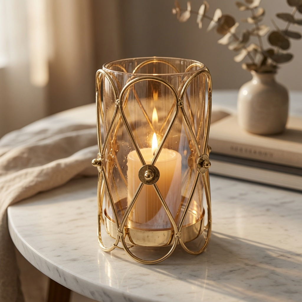 Imperial Lustre Glass Candle Holder