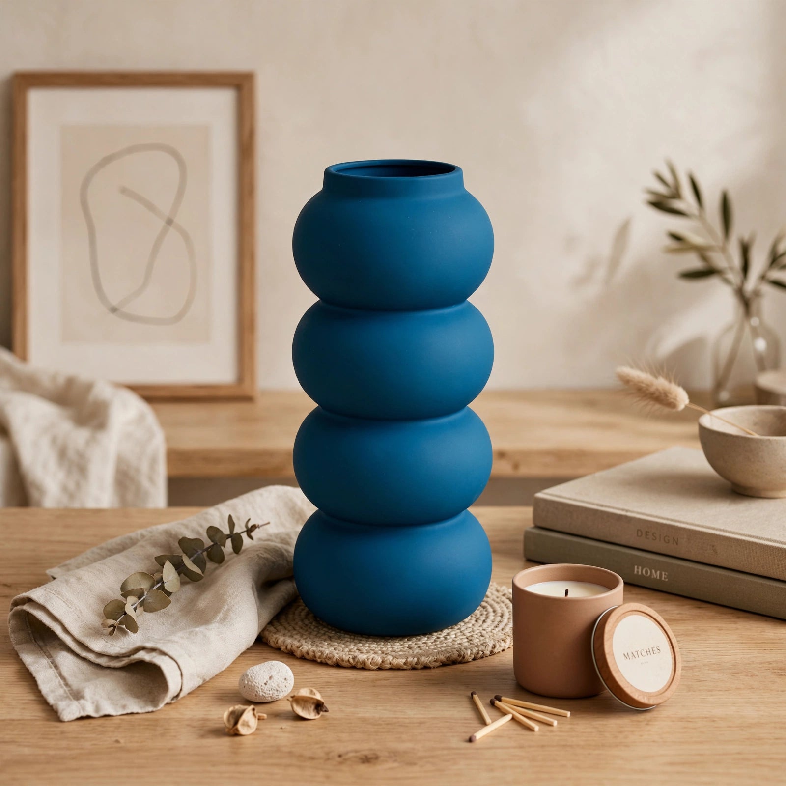 Elegant Retro Spheres Ceramic Vase