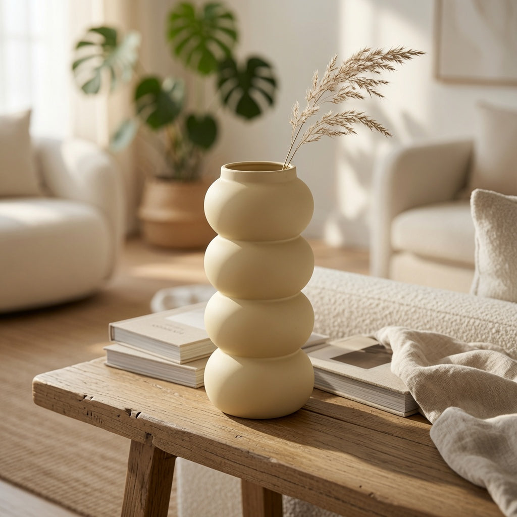 Elegant Retro Spheres Ceramic Vase