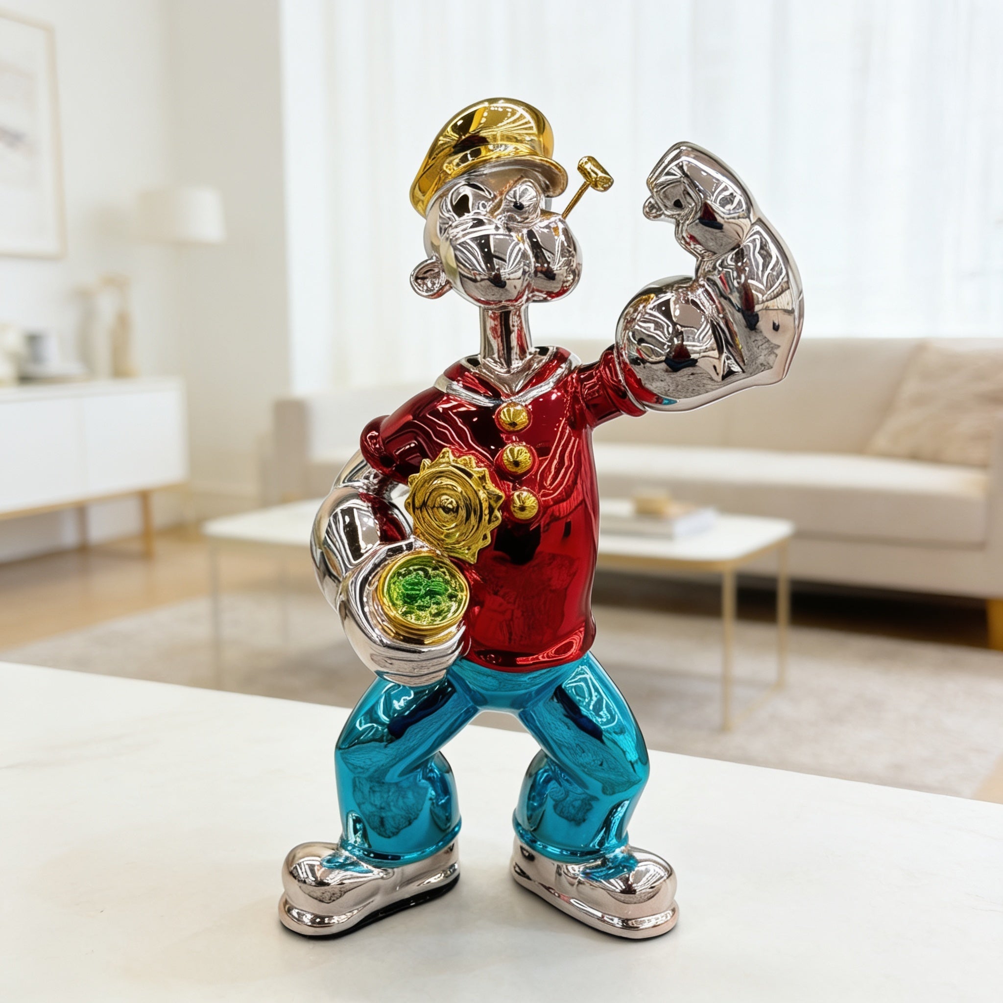 Modern Popeye Sculpture